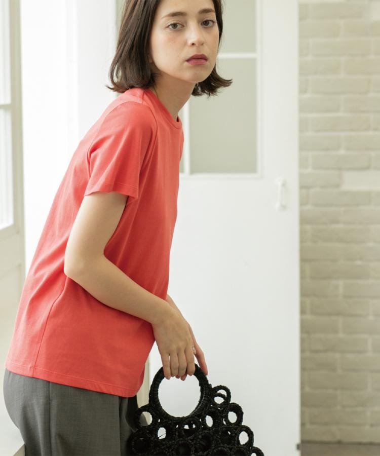 オペーク ドット クリップ OPAQUE.CLIP UV／接触冷感 スビンコットン混ベーシックTシャツ （ネイビー(094)） ネイビー(094)