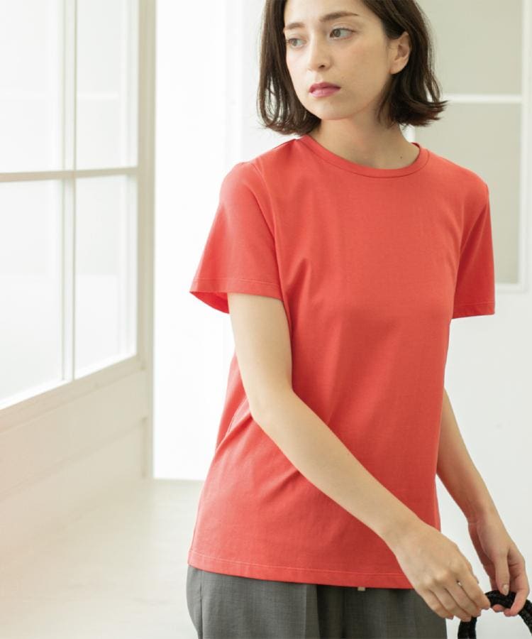 オペーク ドット クリップ OPAQUE.CLIP UV／接触冷感 スビンコットン混ベーシックTシャツ （ネイビー(094)） ネイビー(094)