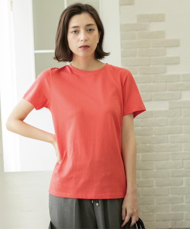オペーク ドット クリップ OPAQUE.CLIP UV／接触冷感 スビンコットン混ベーシックTシャツ （ネイビー(094)） ネイビー(094)