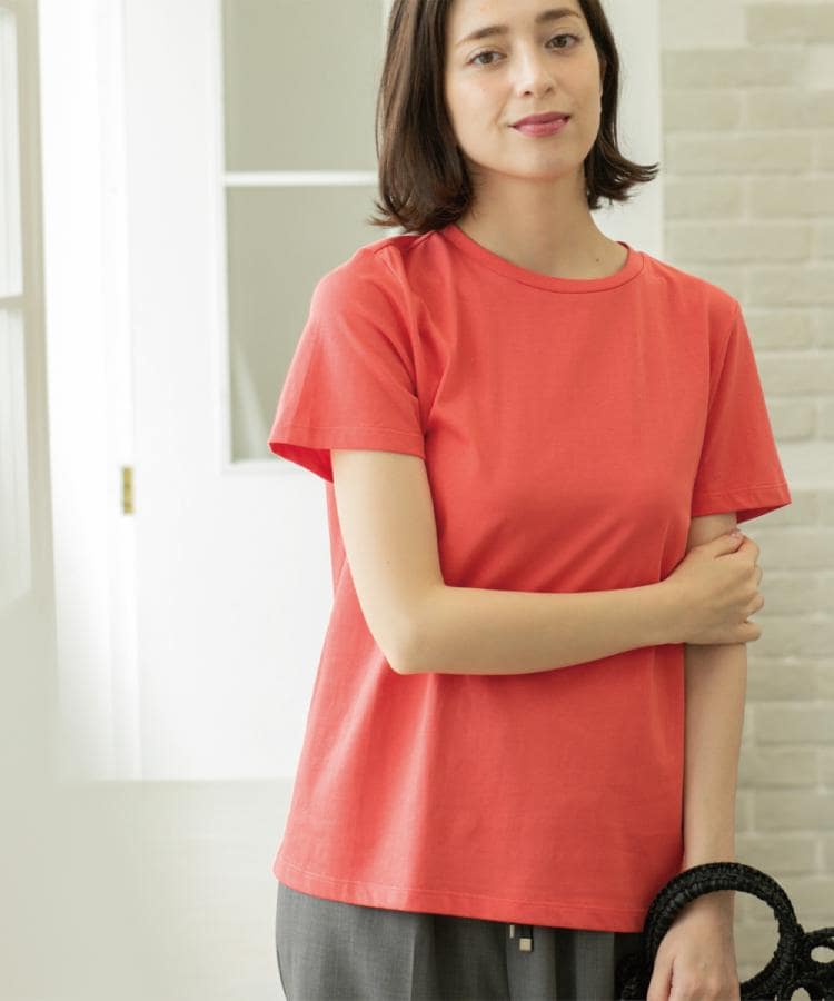 オペーク ドット クリップ OPAQUE.CLIP UV／接触冷感 スビンコットン混ベーシックTシャツ （ネイビー(094)） ネイビー(094)