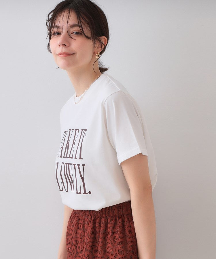 オペーク ドット クリップ OPAQUE.CLIP ロゴプリントTシャツ【洗濯機洗い可】 （ホワイト(001)） ホワイト(001)