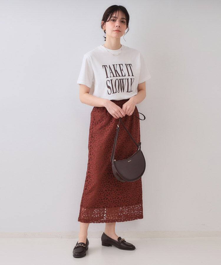 オペーク ドット クリップ OPAQUE.CLIP ロゴプリントTシャツ【洗濯機洗い可】 （ホワイト(001)） ホワイト(001)