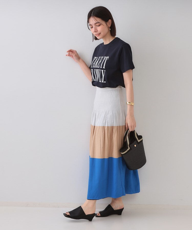 オペーク ドット クリップ OPAQUE.CLIP ロゴプリントTシャツ【洗濯機洗い可】 （ホワイト(001)） ホワイト(001)