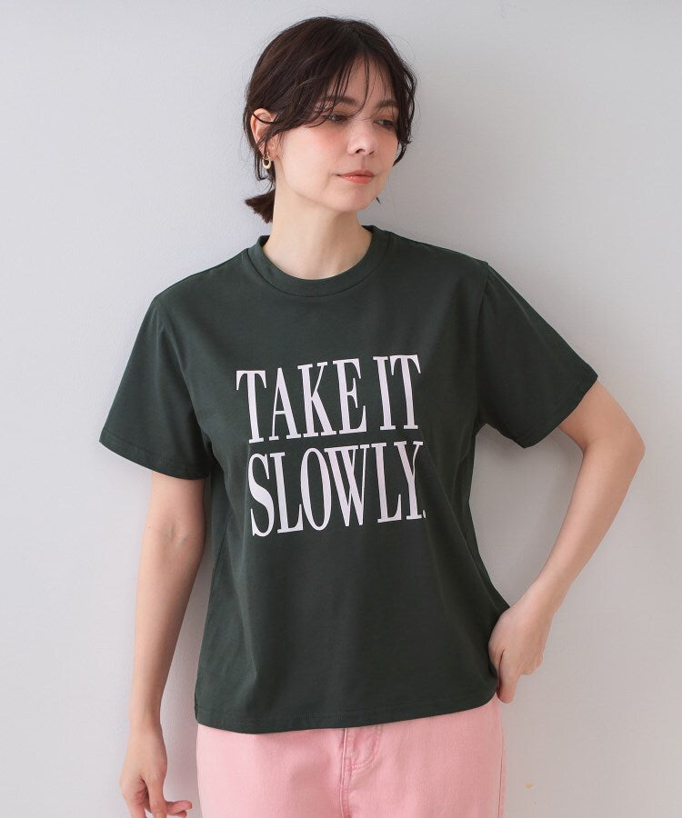 オペーク ドット クリップ OPAQUE.CLIP ロゴプリントTシャツ【洗濯機洗い可】 （ホワイト(001)） ホワイト(001)