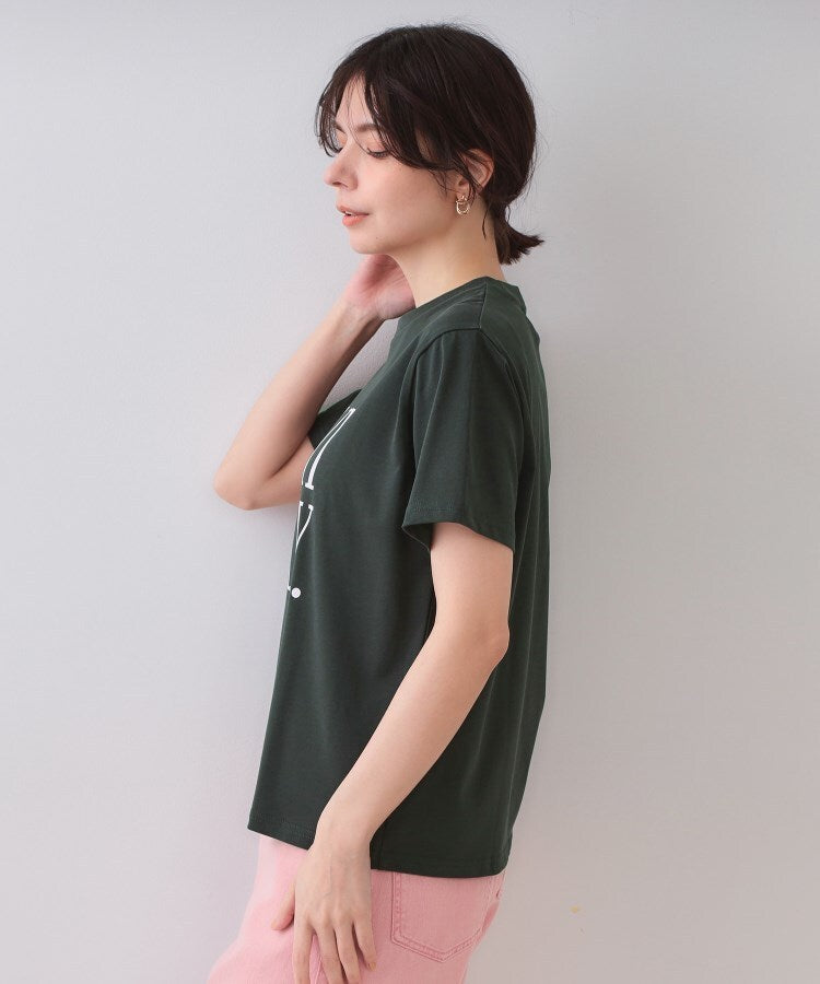 オペーク ドット クリップ OPAQUE.CLIP ロゴプリントTシャツ【洗濯機洗い可】 （ホワイト(001)） ホワイト(001)