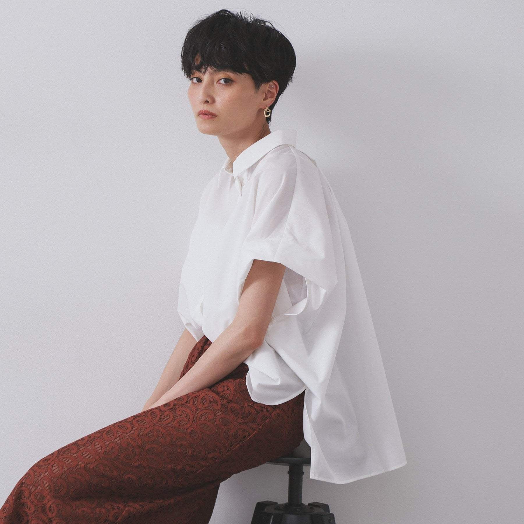 オペーク ドット クリップ OPAQUE.CLIP リラクシーシャツ【洗濯機洗い可】 （ホワイト(001)） ホワイト(001)