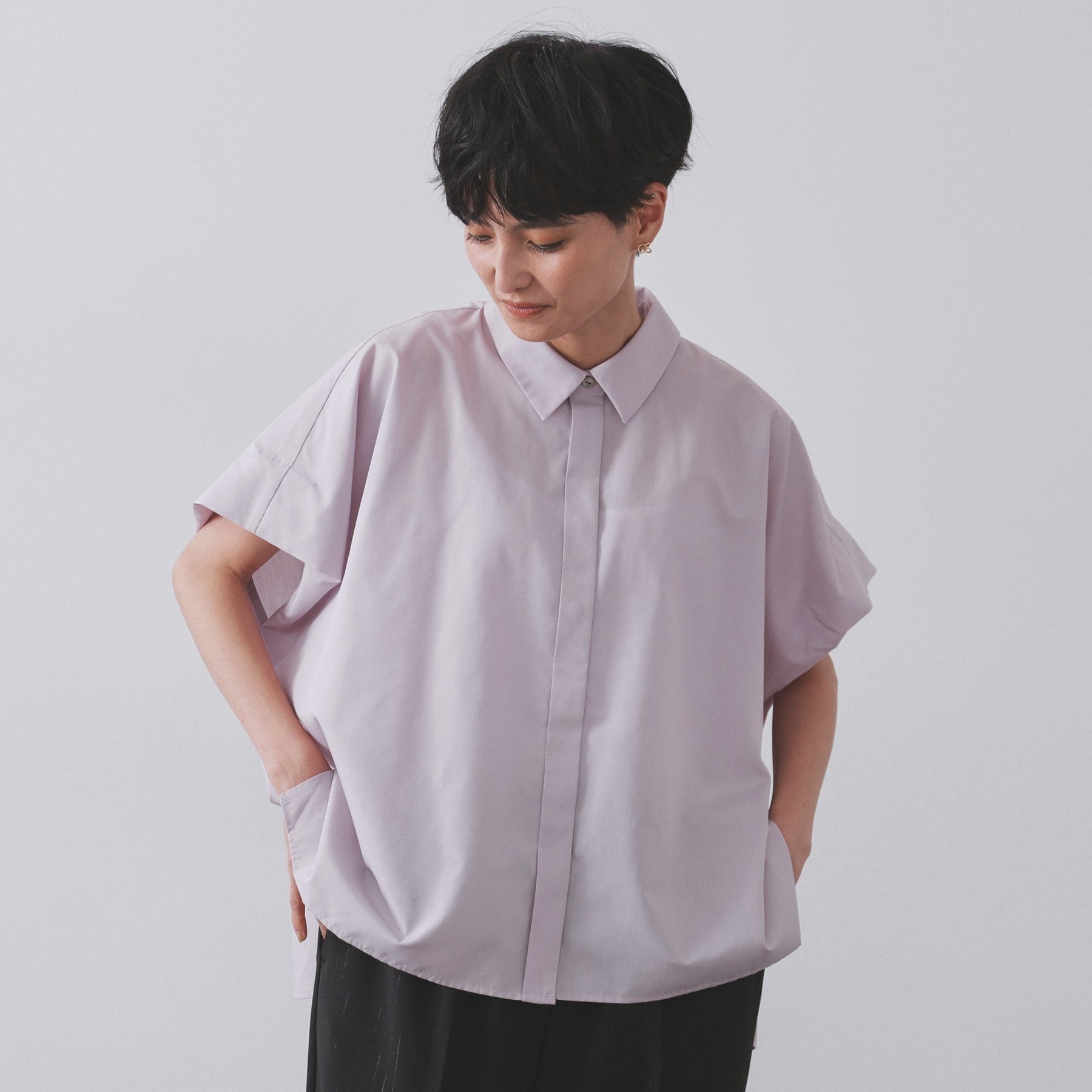 オペーク ドット クリップ OPAQUE.CLIP リラクシーシャツ【洗濯機洗い可】 （ホワイト(001)） ホワイト(001)