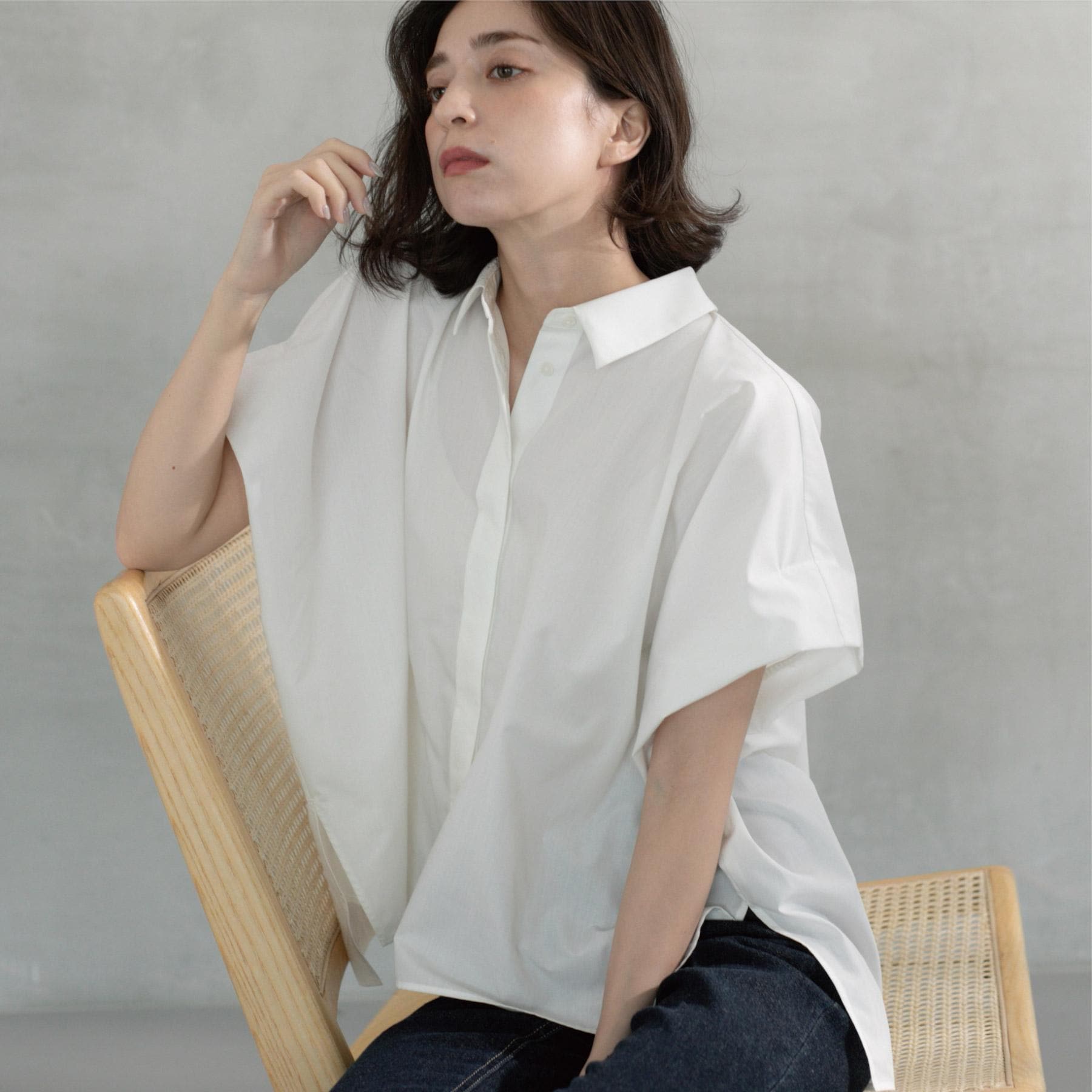 オペーク ドット クリップ OPAQUE.CLIP リラクシーシャツ【洗濯機洗い可】 （ホワイト(001)） ホワイト(001)