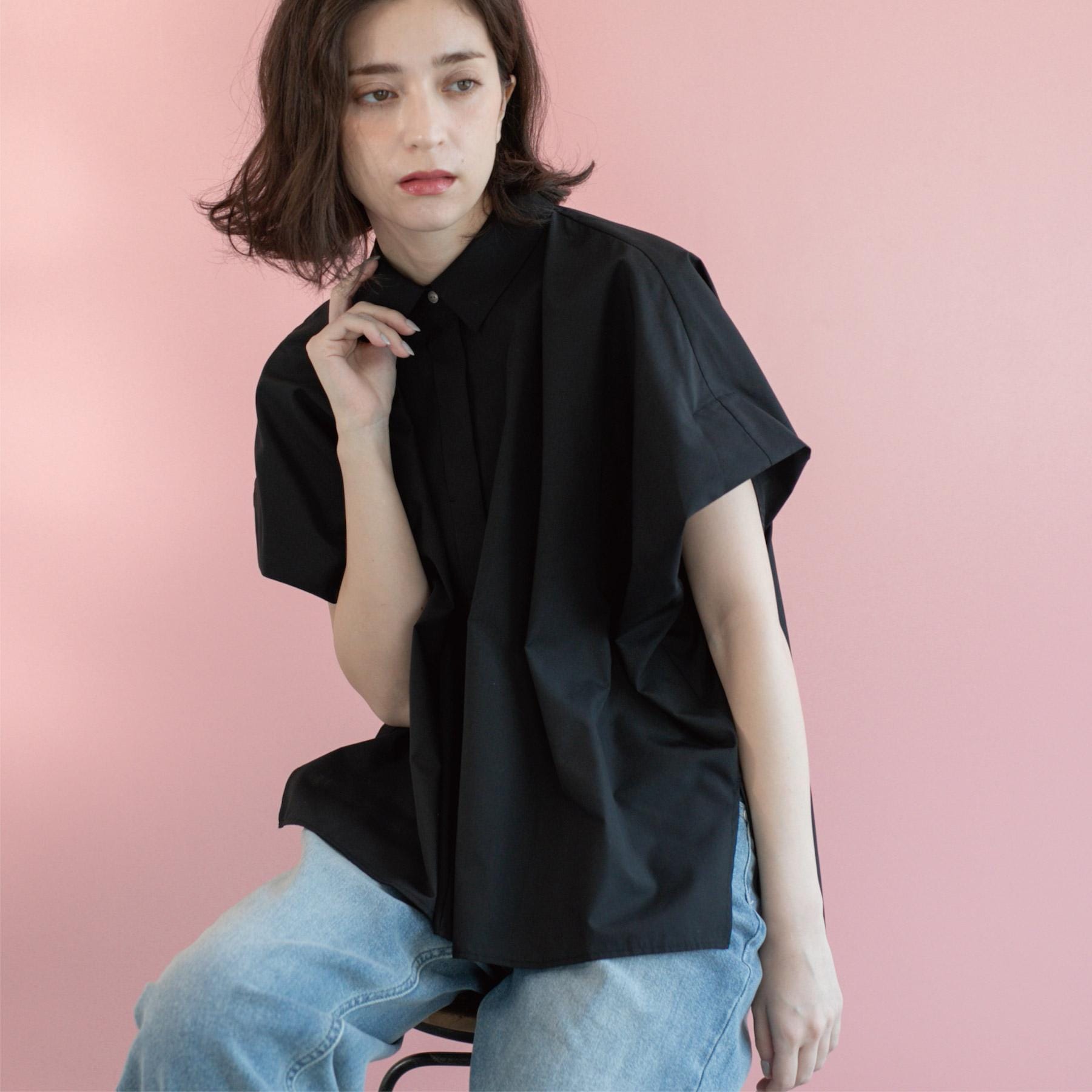 オペーク ドット クリップ OPAQUE.CLIP リラクシーシャツ【洗濯機洗い可】 （ブラック(019)） ブラック(019)