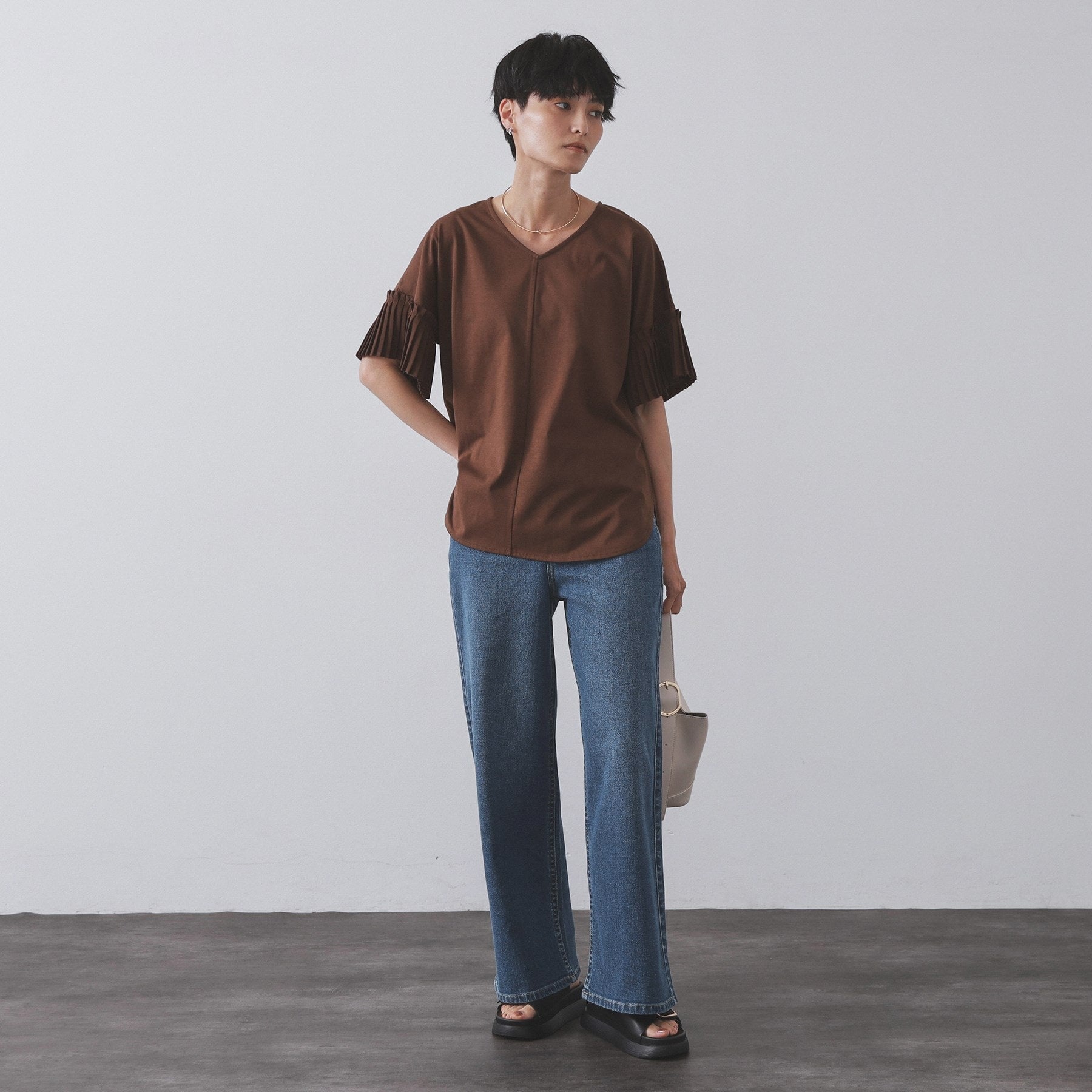 オペーク ドット クリップ OPAQUE.CLIP ストレッチバギーデニム【洗濯機洗い可】 （スミクロ(018)） スミクロ(018)