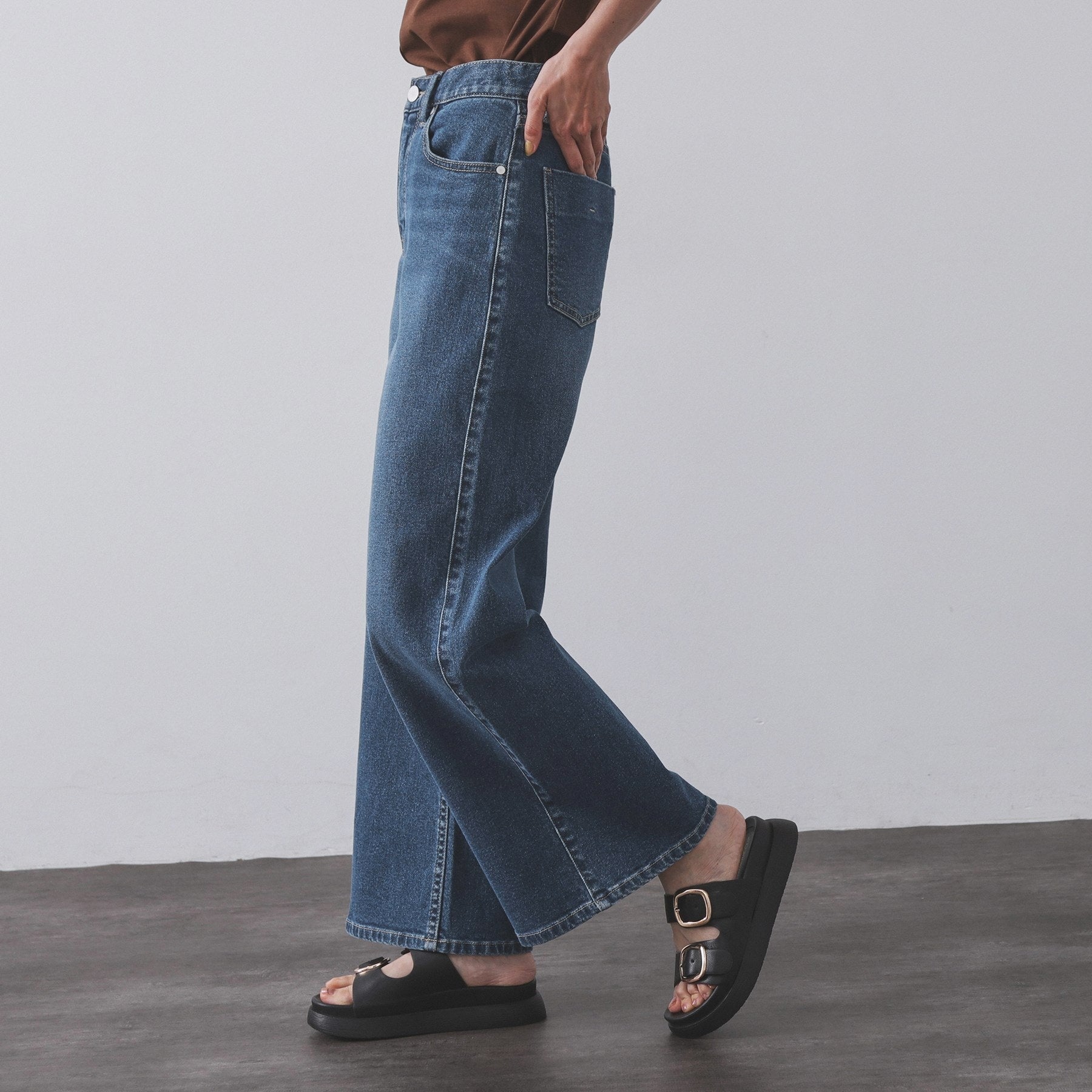 オペーク ドット クリップ OPAQUE.CLIP ストレッチバギーデニム【洗濯機洗い可】 （スミクロ(018)） スミクロ(018)