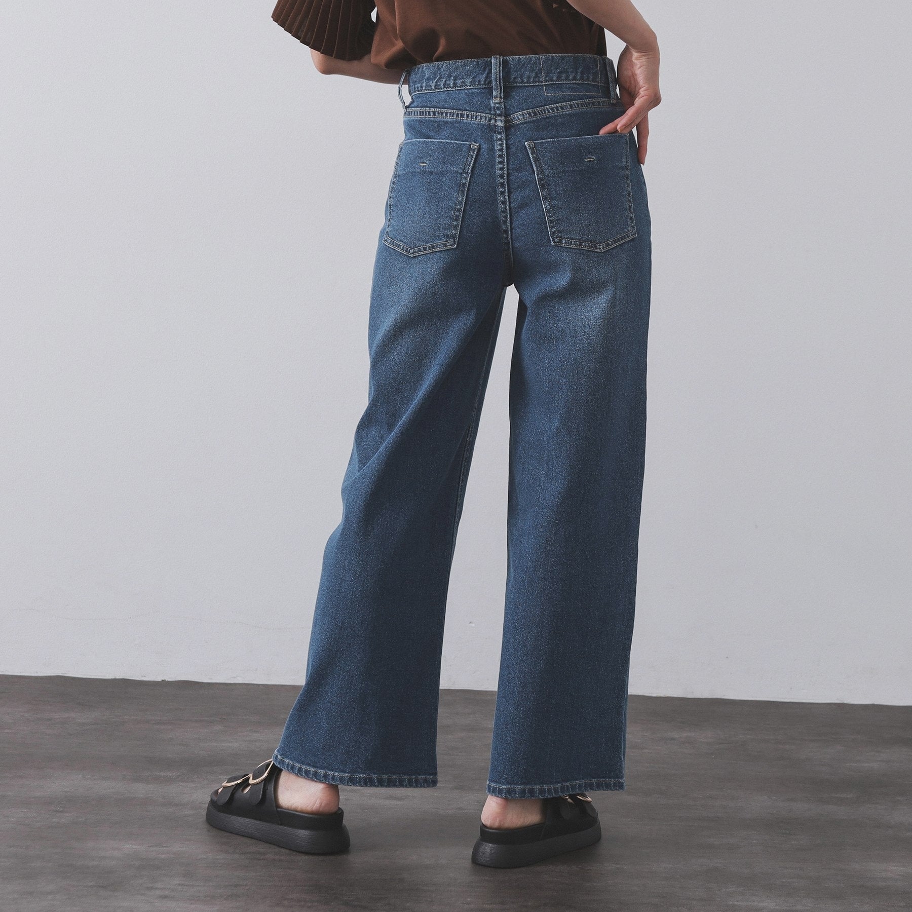 オペーク ドット クリップ OPAQUE.CLIP ストレッチバギーデニム【洗濯機洗い可】 （スミクロ(018)） スミクロ(018)