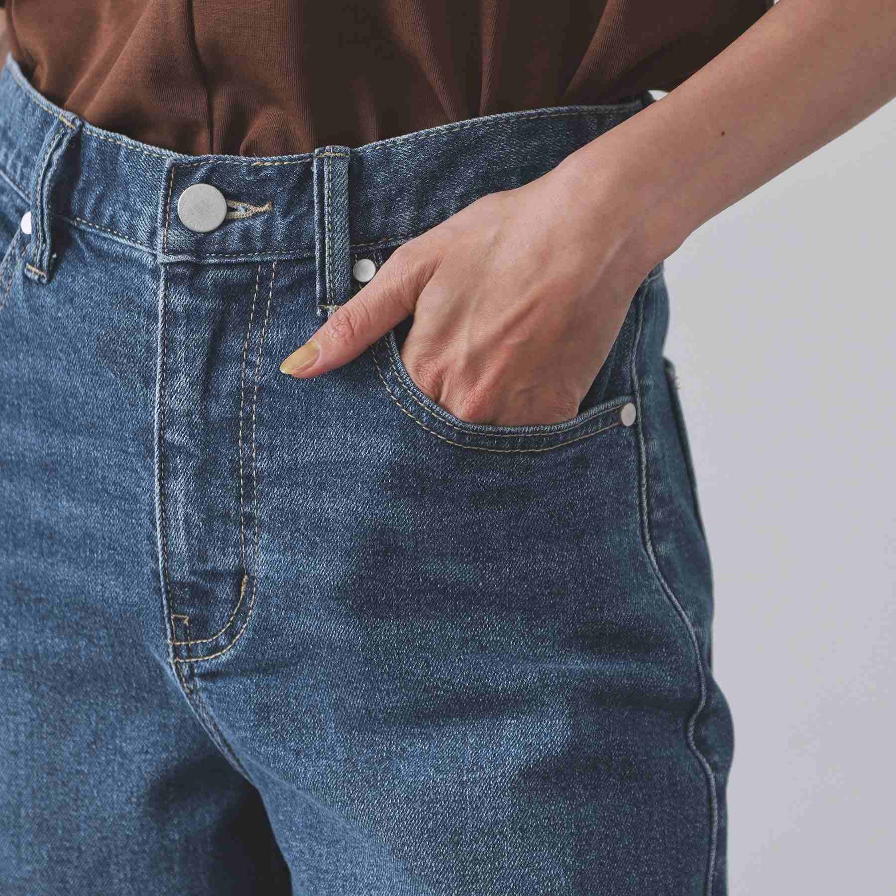 オペーク ドット クリップ OPAQUE.CLIP ストレッチバギーデニム【洗濯機洗い可】 （スミクロ(018)） スミクロ(018)