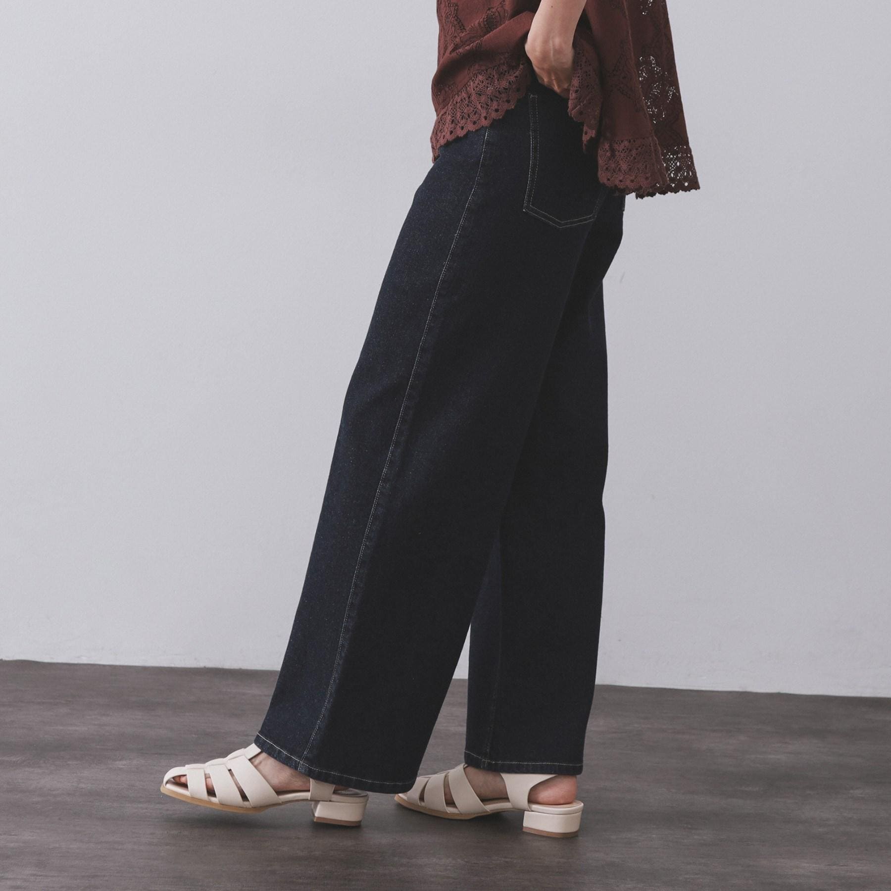 オペーク ドット クリップ OPAQUE.CLIP ストレッチバギーデニム【洗濯機洗い可】 （スミクロ(018)） スミクロ(018)