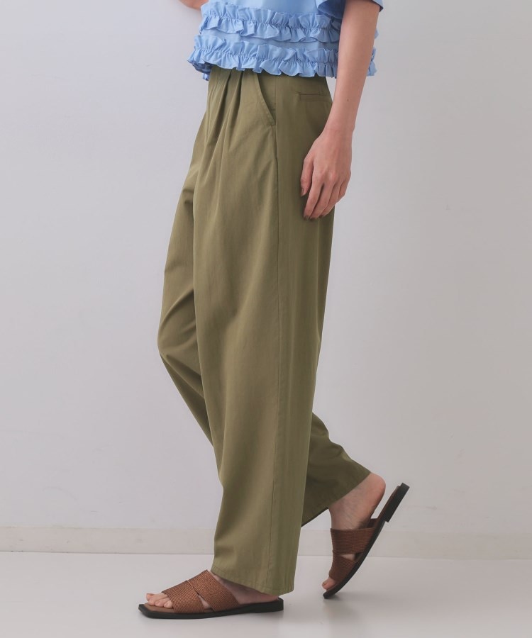 オペーク ドット クリップ OPAQUE.CLIP カーブタックパンツ【洗濯機洗い可】 （カーキ(027)） カーキ(027)