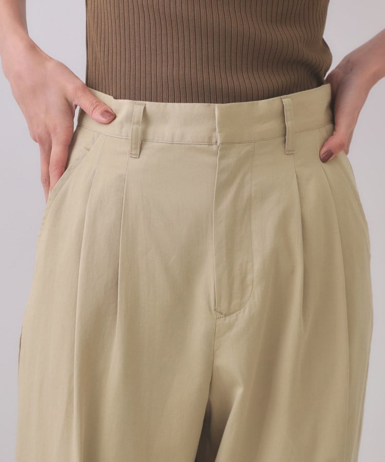 オペーク ドット クリップ OPAQUE.CLIP カーブタックパンツ【洗濯機洗い可】 （カーキ(027)） カーキ(027)