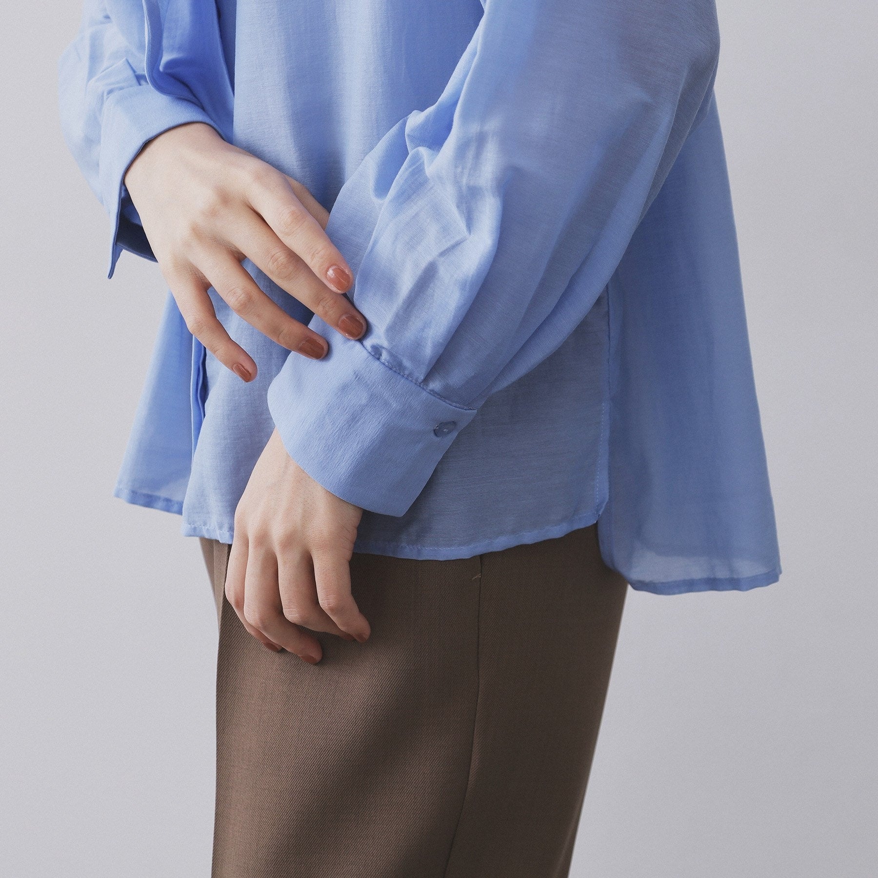 オペーク ドット クリップ OPAQUE.CLIP 2WAYシアーボウタイブラウス【洗濯機洗い可】 （チャコールグレー(014)） チャコールグレー(014)