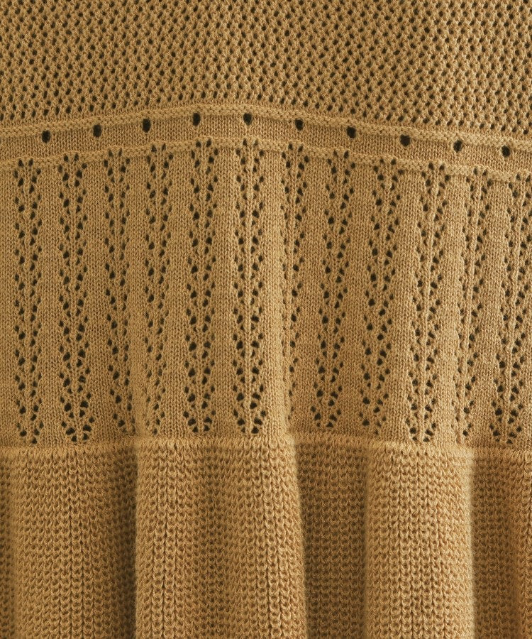 オペーク ドット クリップ OPAQUE.CLIP カギ針風ニットキャミビスチェ【洗濯機洗い可】 （チャコールグレー(014)） チャコールグレー(014)