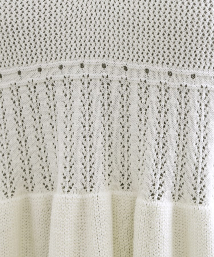 オペーク ドット クリップ OPAQUE.CLIP カギ針風ニットキャミビスチェ【洗濯機洗い可】 （チャコールグレー(014)） チャコールグレー(014)