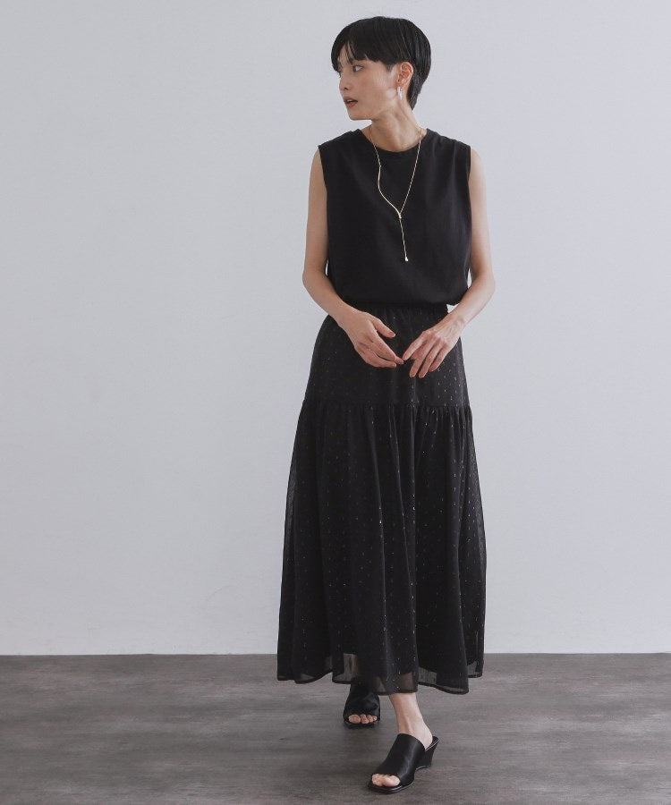 オペーク ドット クリップ OPAQUE.CLIP 《ツインセット》フリルキャミビスチェ×フレンチスリーブカットソー【洗濯機洗い可】 （ホワイト(001)） ホワイト(001)