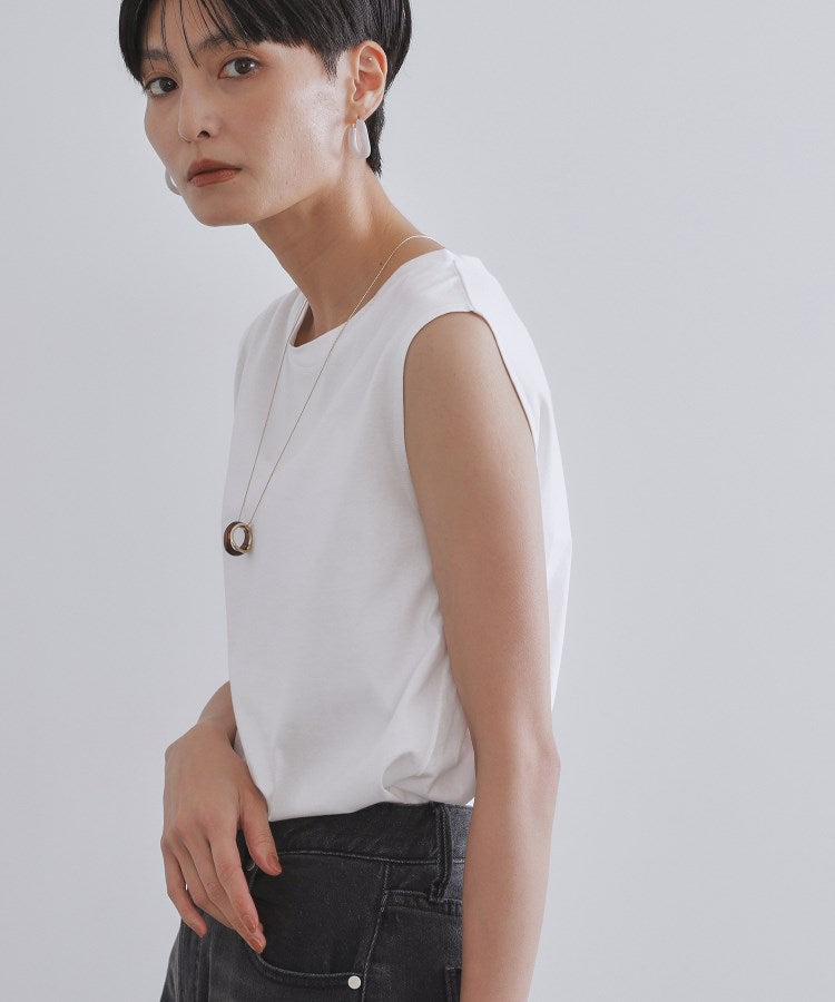 オペーク ドット クリップ OPAQUE.CLIP 《ツインセット》フリルキャミビスチェ×フレンチスリーブカットソー【洗濯機洗い可】 （ホワイト(001)） ホワイト(001)