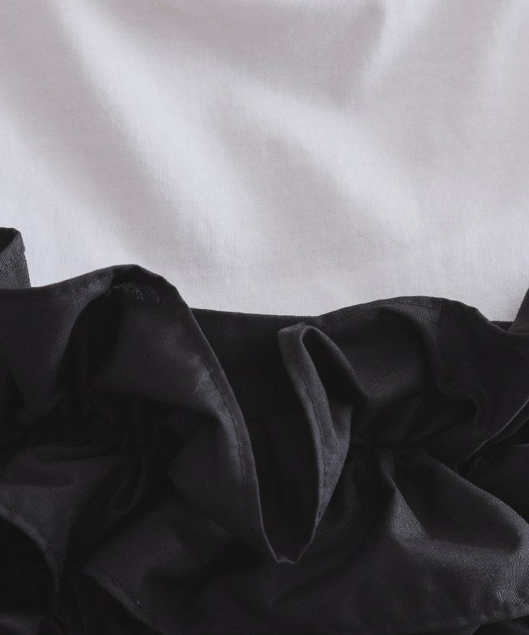 オペーク ドット クリップ OPAQUE.CLIP 《ツインセット》フリルキャミビスチェ×フレンチスリーブカットソー【洗濯機洗い可】 （ホワイト(001)） ホワイト(001)