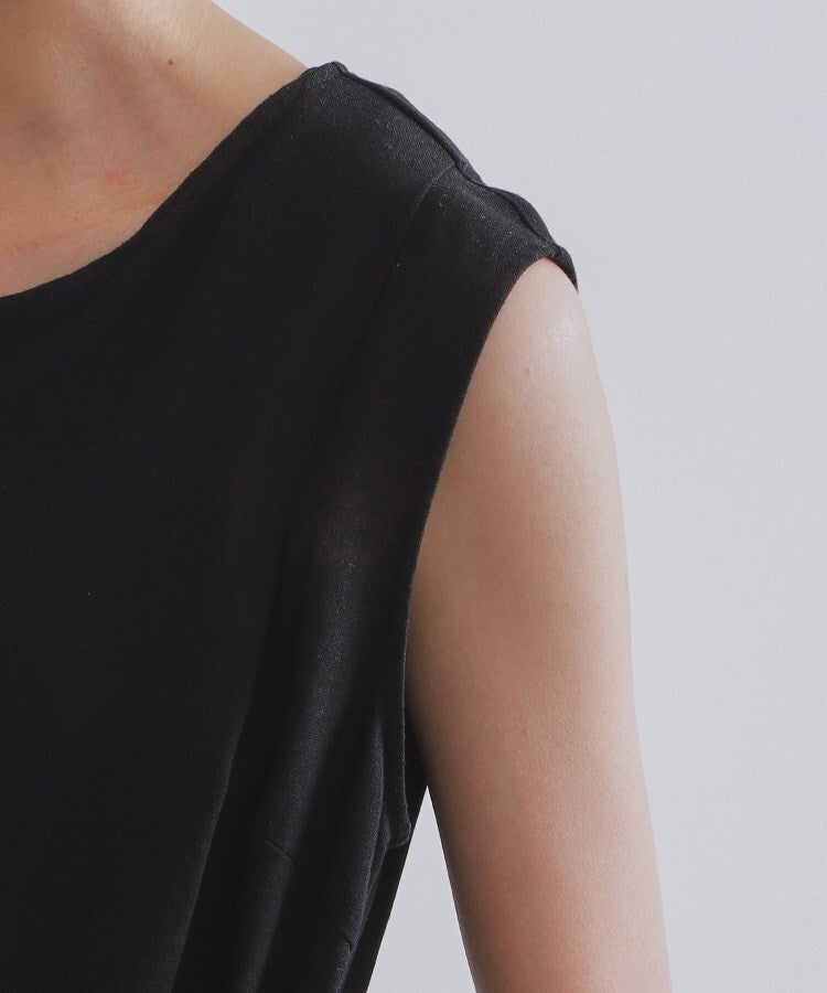 オペーク ドット クリップ OPAQUE.CLIP 麻混ベルト付きオールインワン【洗濯機洗い可】 （ブラウン(043)） ブラウン(043)