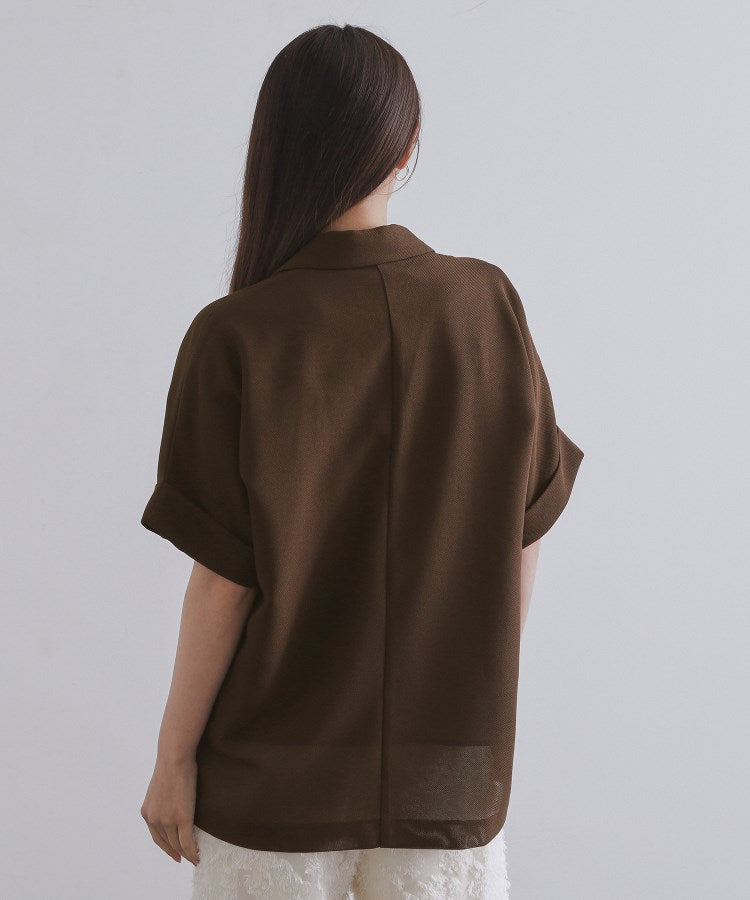 オペーク ドット クリップ OPAQUE.CLIP メッシュリラクシーテーラードジャケット【洗濯機洗い可】 （ブラック(019)） ブラック(019)