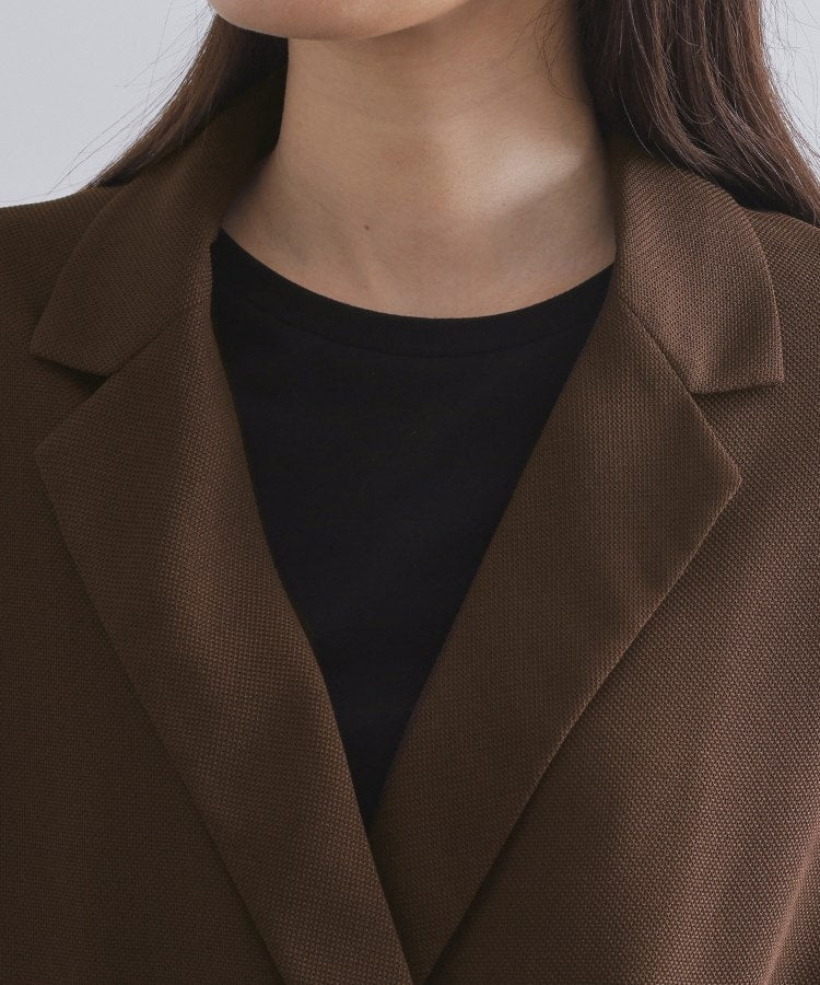 オペーク ドット クリップ OPAQUE.CLIP メッシュリラクシーテーラードジャケット【洗濯機洗い可】 （ブラック(019)） ブラック(019)