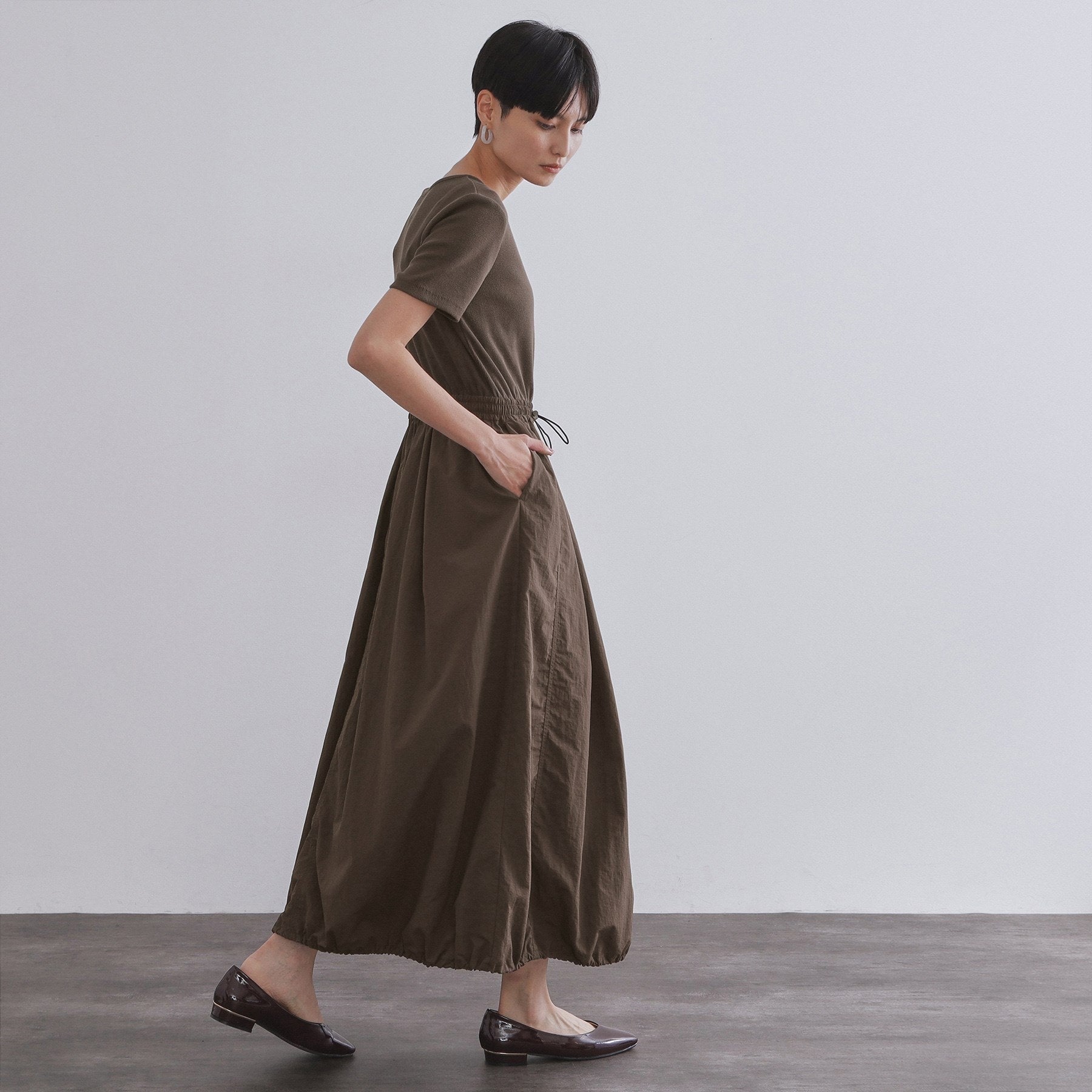 オペーク ドット クリップ OPAQUE.CLIP 2WAYスピンドル使いドッキングワンピース【洗濯機洗い可】 （ブラック(019)） ブラック(019)