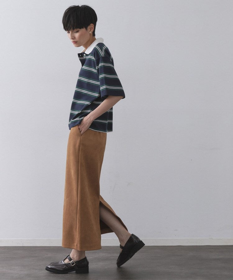 オペーク ドット クリップ OPAQUE.CLIP カラーボーダーポロカットソー【洗濯機洗い可】 （ベージュ(352)） ベージュ(352)