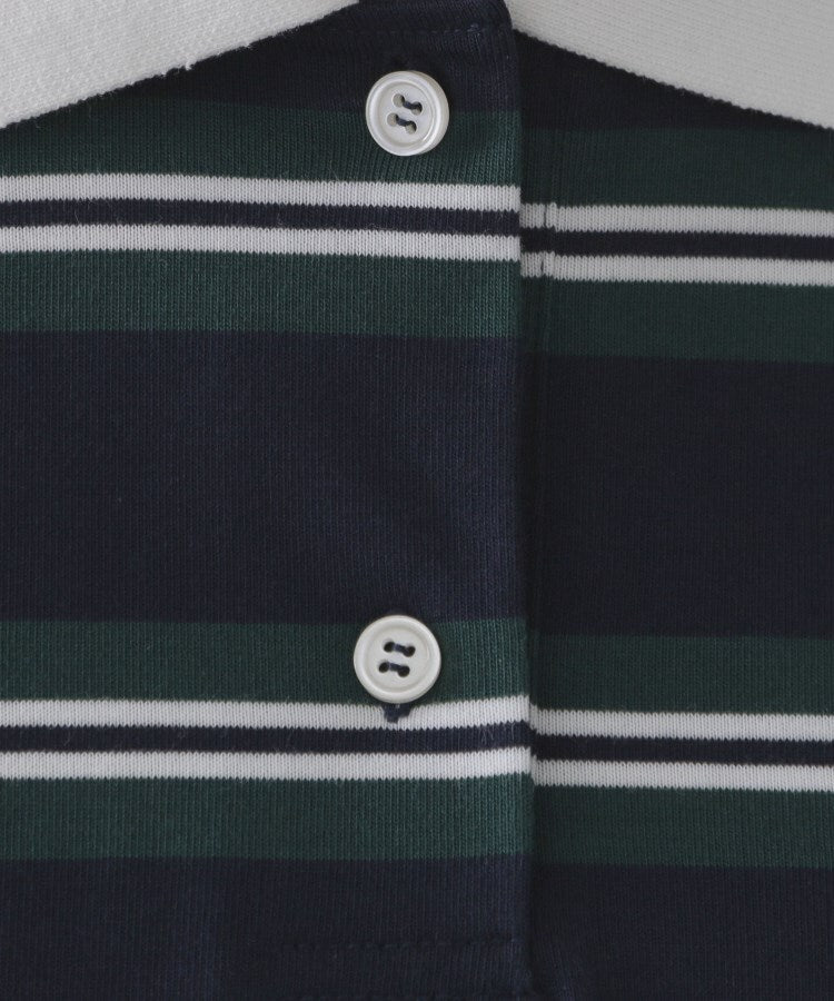 オペーク ドット クリップ OPAQUE.CLIP カラーボーダーポロカットソー【洗濯機洗い可】 （ベージュ(352)） ベージュ(352)