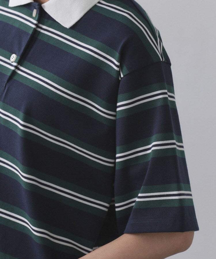 オペーク ドット クリップ OPAQUE.CLIP カラーボーダーポロカットソー【洗濯機洗い可】 （ベージュ(352)） ベージュ(352)