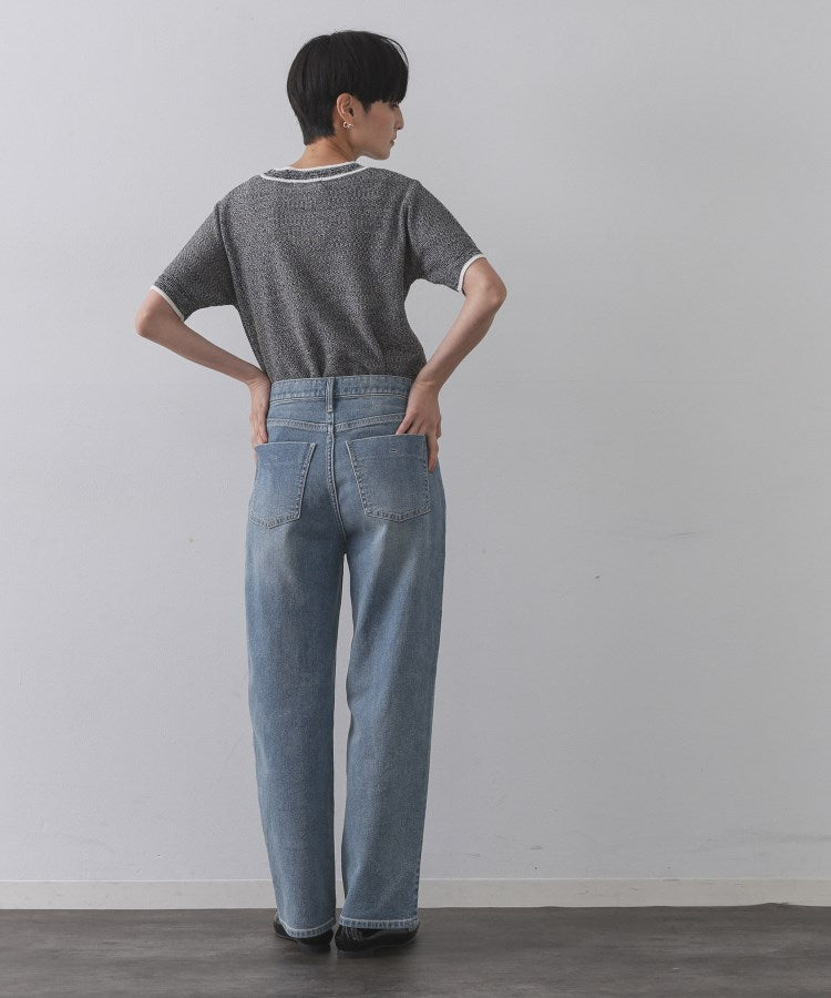 オペーク ドット クリップ OPAQUE.CLIP ツイードライクポケット付きニット【洗濯機洗い可／抗ピル】 （オフホワイト(003)） オフホワイト(003)