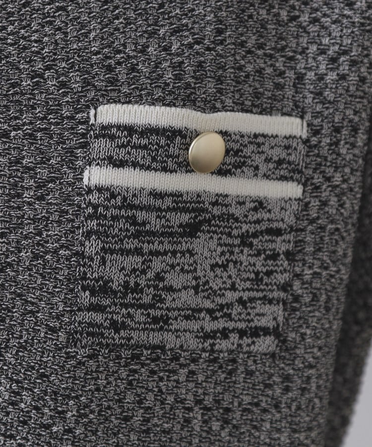 オペーク ドット クリップ OPAQUE.CLIP ツイードライクポケット付きニット【洗濯機洗い可／抗ピル】 （オフホワイト(003)） オフホワイト(003)