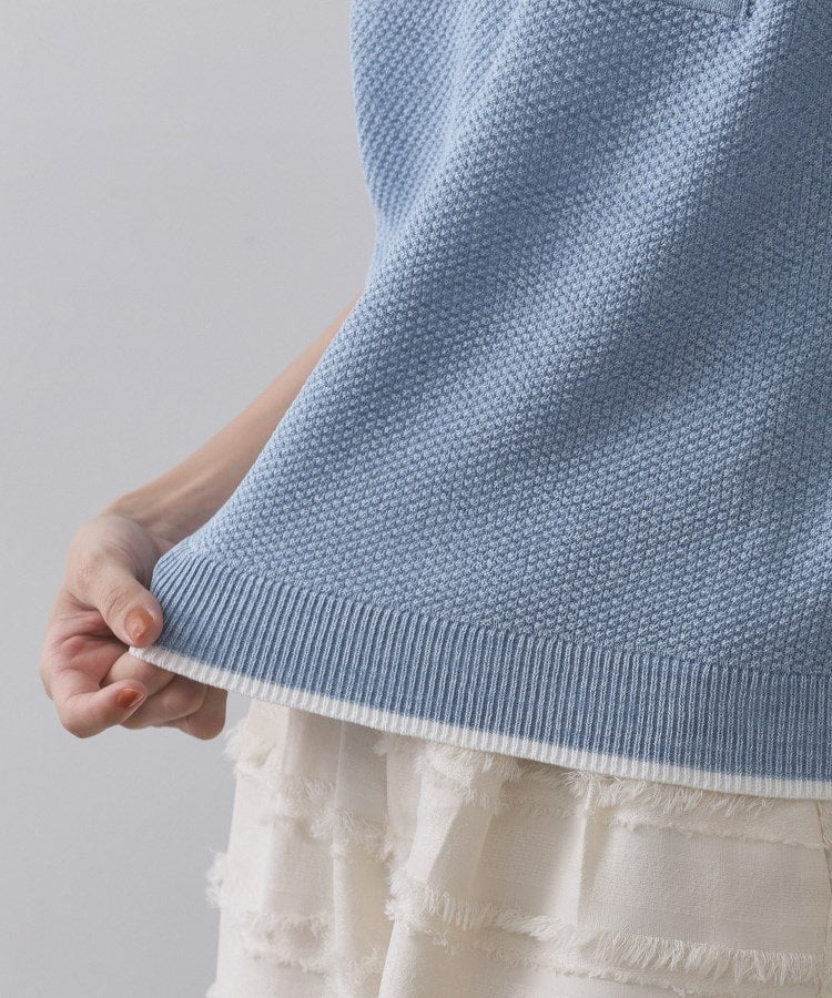 オペーク ドット クリップ OPAQUE.CLIP ツイードライクポケット付きニット【洗濯機洗い可／抗ピル】 （オフホワイト(003)） オフホワイト(003)