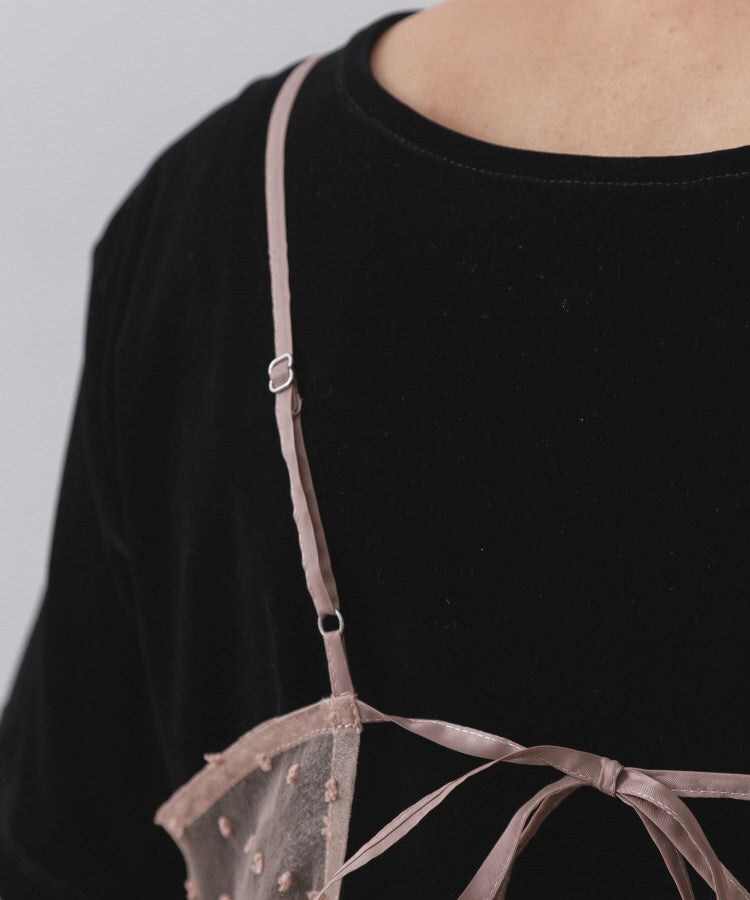 オペーク ドット クリップ OPAQUE.CLIP シアードットレイヤードキャミワンピース【洗濯機洗い可】 （ブラック(019)） ブラック(019)