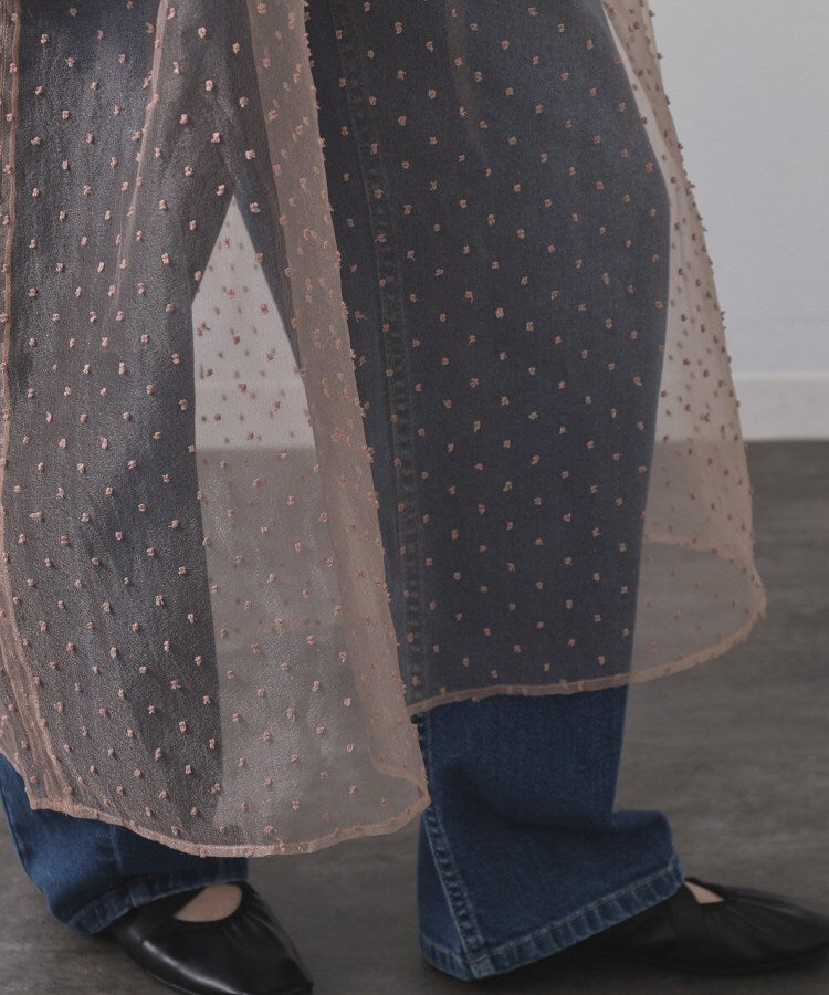 オペーク ドット クリップ OPAQUE.CLIP シアードットレイヤードキャミワンピース【洗濯機洗い可】 （ブラック(019)） ブラック(019)