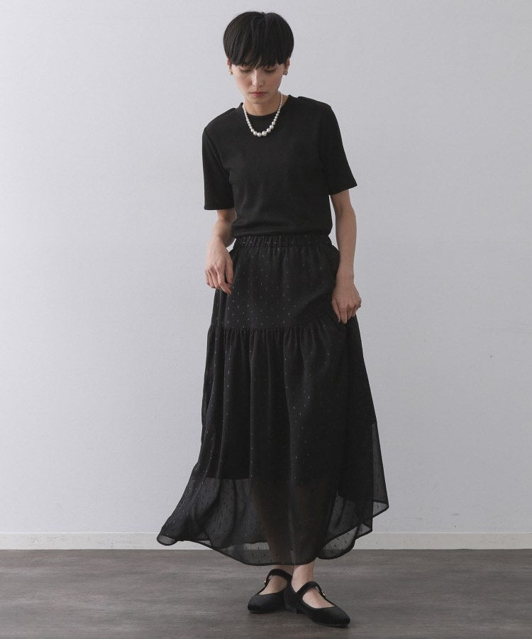 オペーク ドット クリップ OPAQUE.CLIP ラメリブカットソー【洗濯機洗い可】 （グレー(612)） グレー(612)