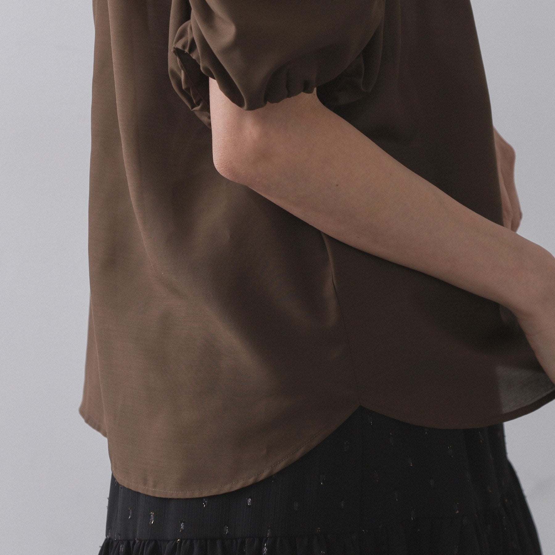 オペーク ドット クリップ OPAQUE.CLIP シアーボリュームスリーブブラウス【洗濯機洗い可】 （レッド(062)） レッド(062)