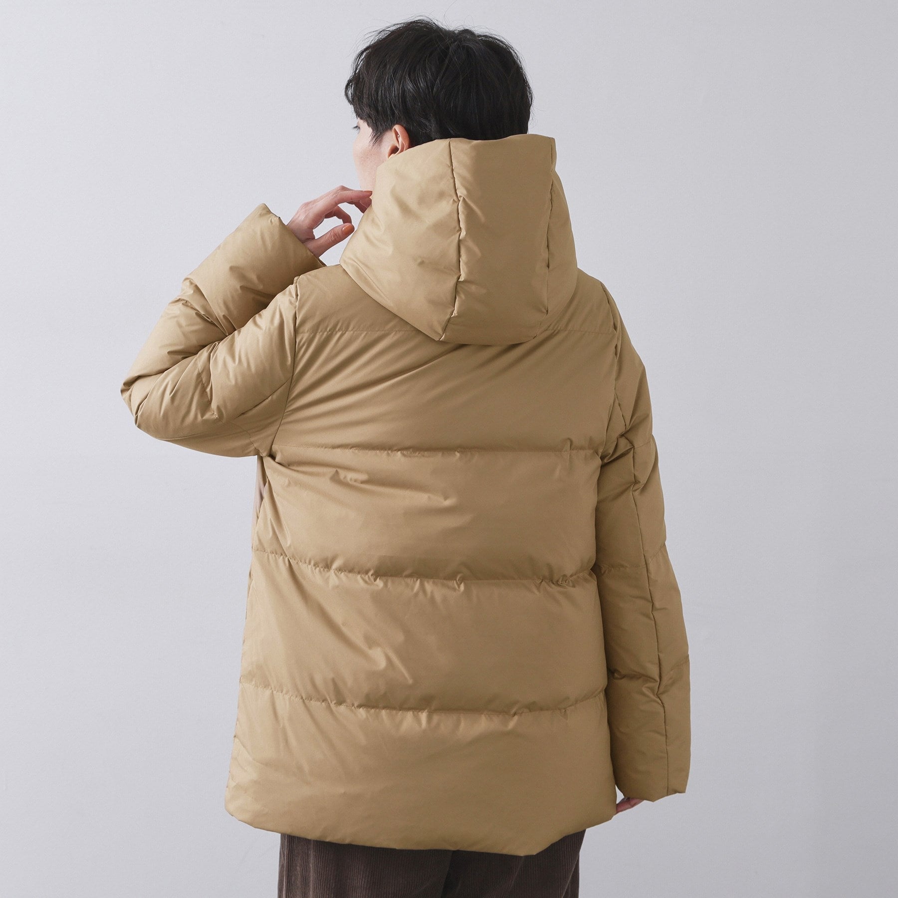 オペーク ドット クリップ OPAQUE.CLIP 撥水フードミドルダウンコート／ミュラーダウン【防風／抗菌防臭加工／洗濯機洗い可】 （ブラック(019)） ブラック(019)