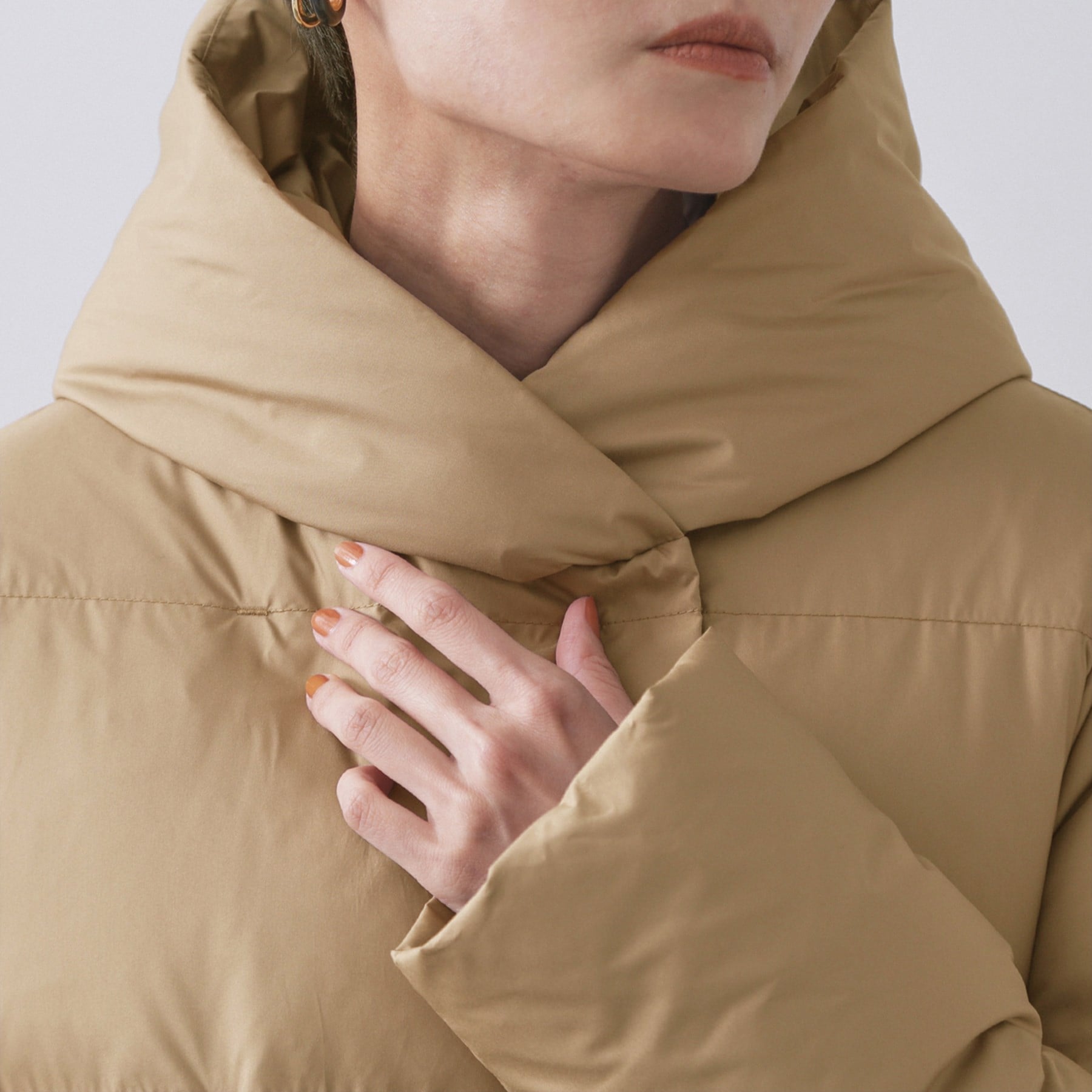 オペーク ドット クリップ OPAQUE.CLIP 撥水フードミドルダウンコート／ミュラーダウン【防風／抗菌防臭加工／洗濯機洗い可】 （ブラック(019)） ブラック(019)