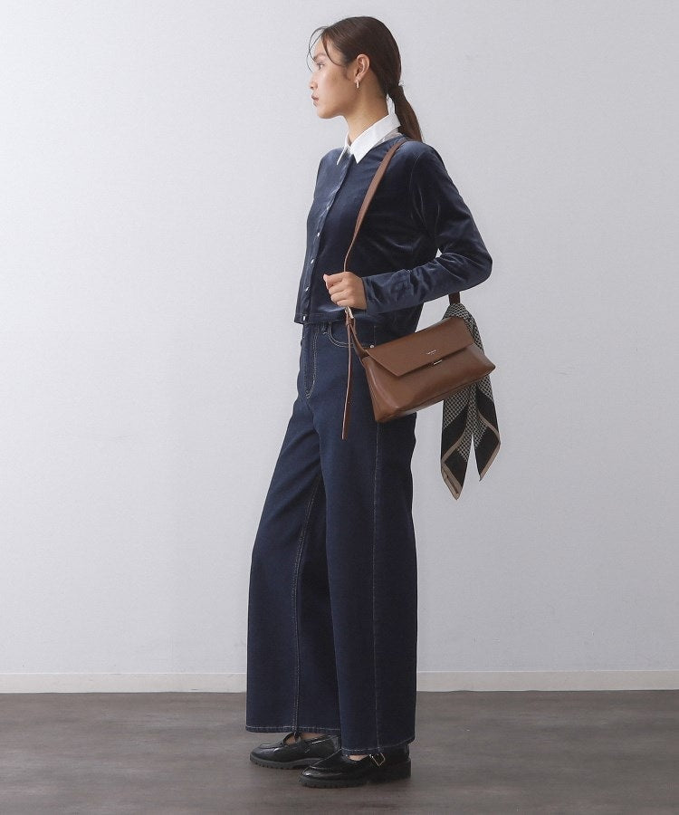 オペーク ドット クリップ OPAQUE.CLIP ベロアスナップカーディガン【洗濯機洗い可】 （イエロー(031)） イエロー(031)