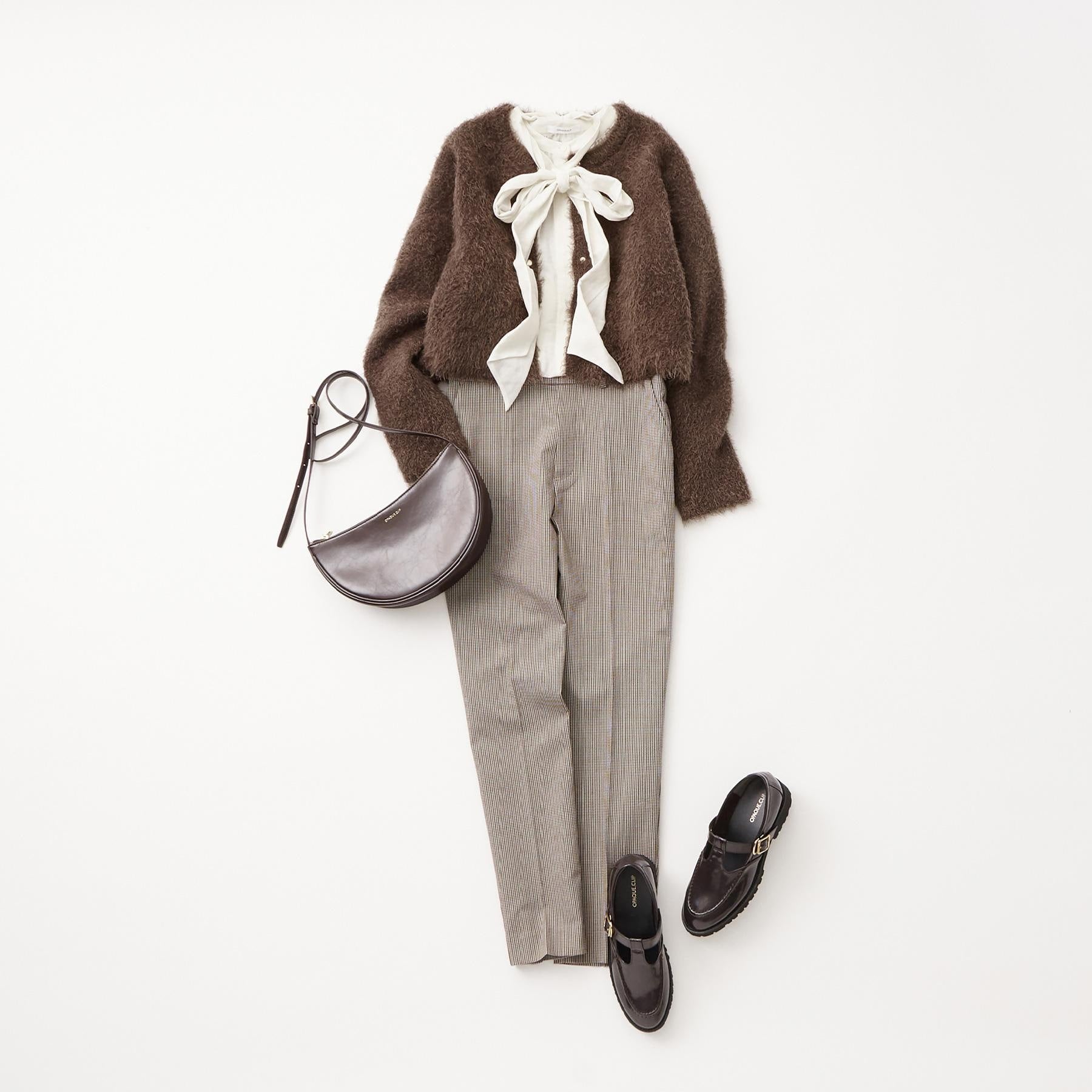 オペーク ドット クリップ OPAQUE.CLIP ハイストレッチイージースティックパンツ／柄アソート【洗濯機洗い可】 （チャコールグレー(214)） チャコールグレー(214)