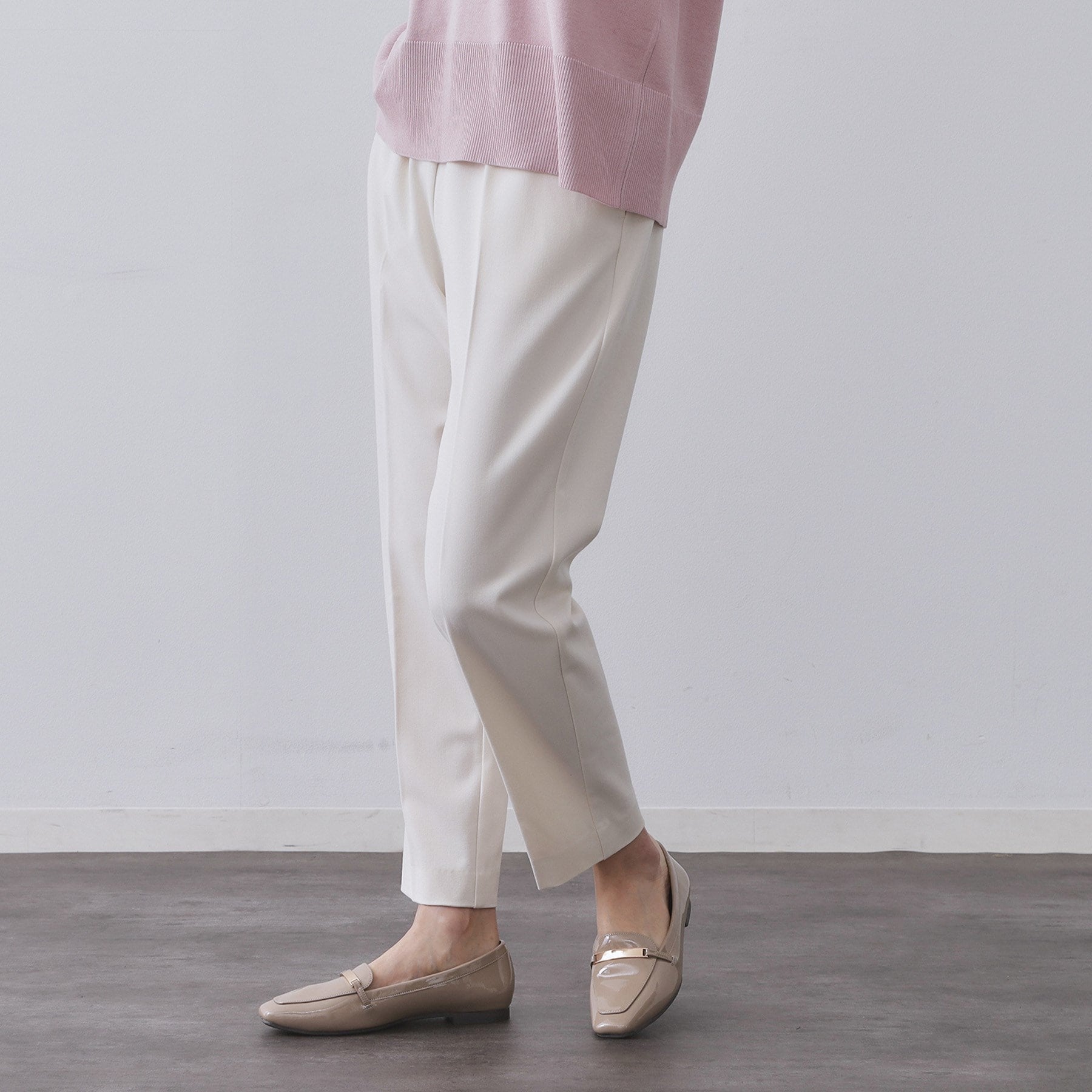 オペーク ドット クリップ OPAQUE.CLIP 裏起毛ストレッチイージーテーパードパンツ／ネオサーモ【蓄熱素材／洗濯機洗い可】 （キャメルブラウン(041)） キャメルブラウン(041)