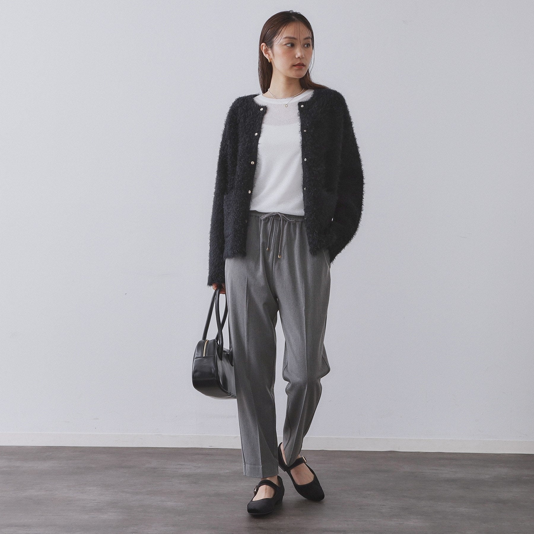 オペーク ドット クリップ OPAQUE.CLIP 裏起毛ストレッチイージーテーパードパンツ／ネオサーモ【蓄熱素材／洗濯機洗い可】 （キャメルブラウン(041)） キャメルブラウン(041)