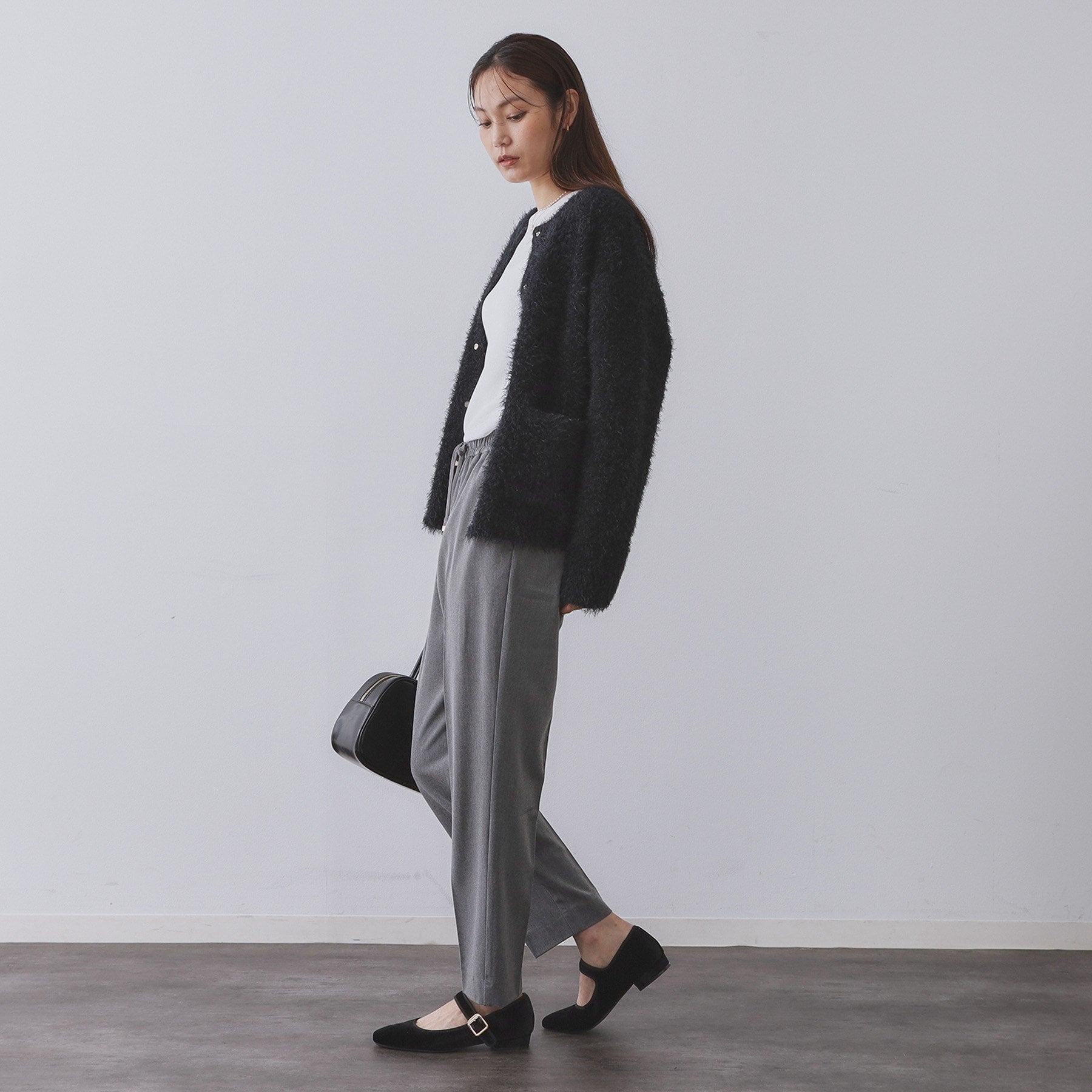 オペーク ドット クリップ OPAQUE.CLIP 裏起毛ストレッチイージーテーパードパンツ／ネオサーモ【蓄熱素材／洗濯機洗い可】 （キャメルブラウン(041)） キャメルブラウン(041)