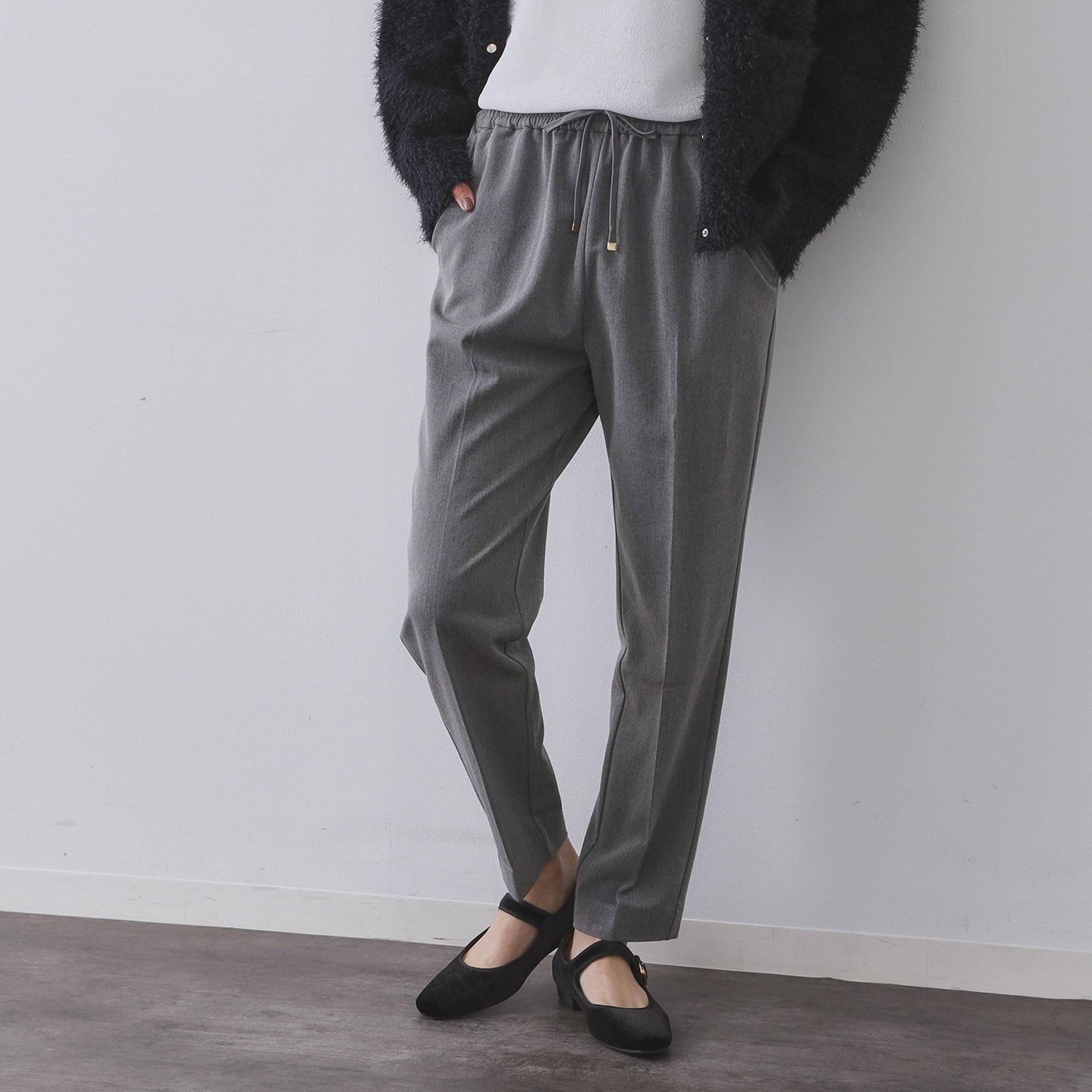 オペーク ドット クリップ OPAQUE.CLIP 裏起毛ストレッチイージーテーパードパンツ／ネオサーモ【蓄熱素材／洗濯機洗い可】 （キャメルブラウン(041)） キャメルブラウン(041)