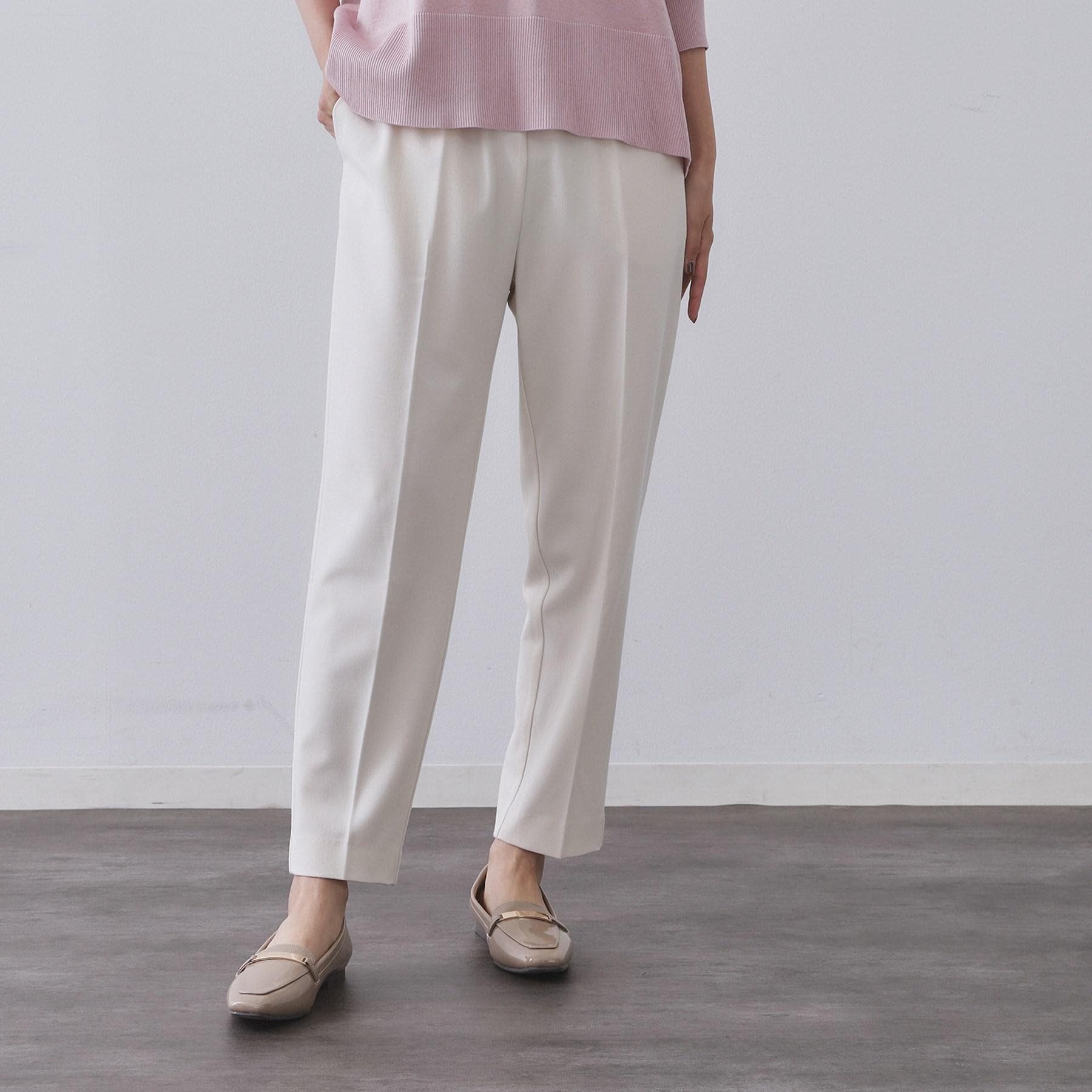 オペーク ドット クリップ OPAQUE.CLIP 裏起毛ストレッチイージーテーパードパンツ／ネオサーモ【蓄熱素材／洗濯機洗い可】 （キャメルブラウン(041)） キャメルブラウン(041)