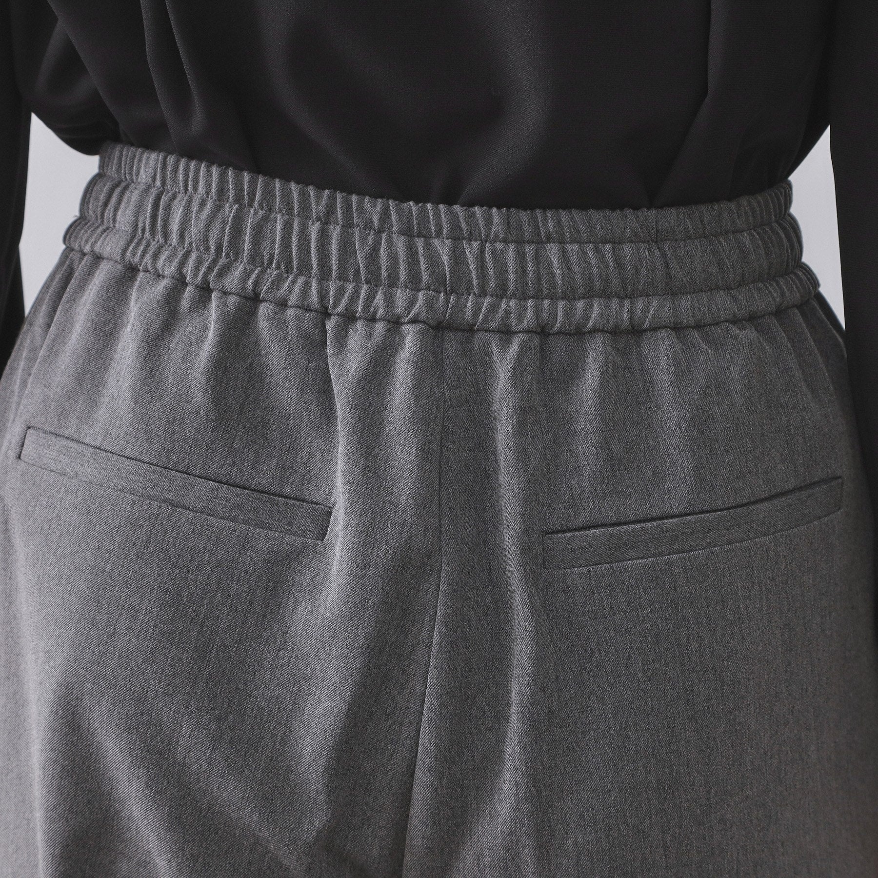 オペーク ドット クリップ OPAQUE.CLIP 裏起毛ストレッチイージーワイドパンツ／ネオサーモ【蓄熱素材／洗濯機洗い可】 （チャコールグレー(014)） チャコールグレー(014)